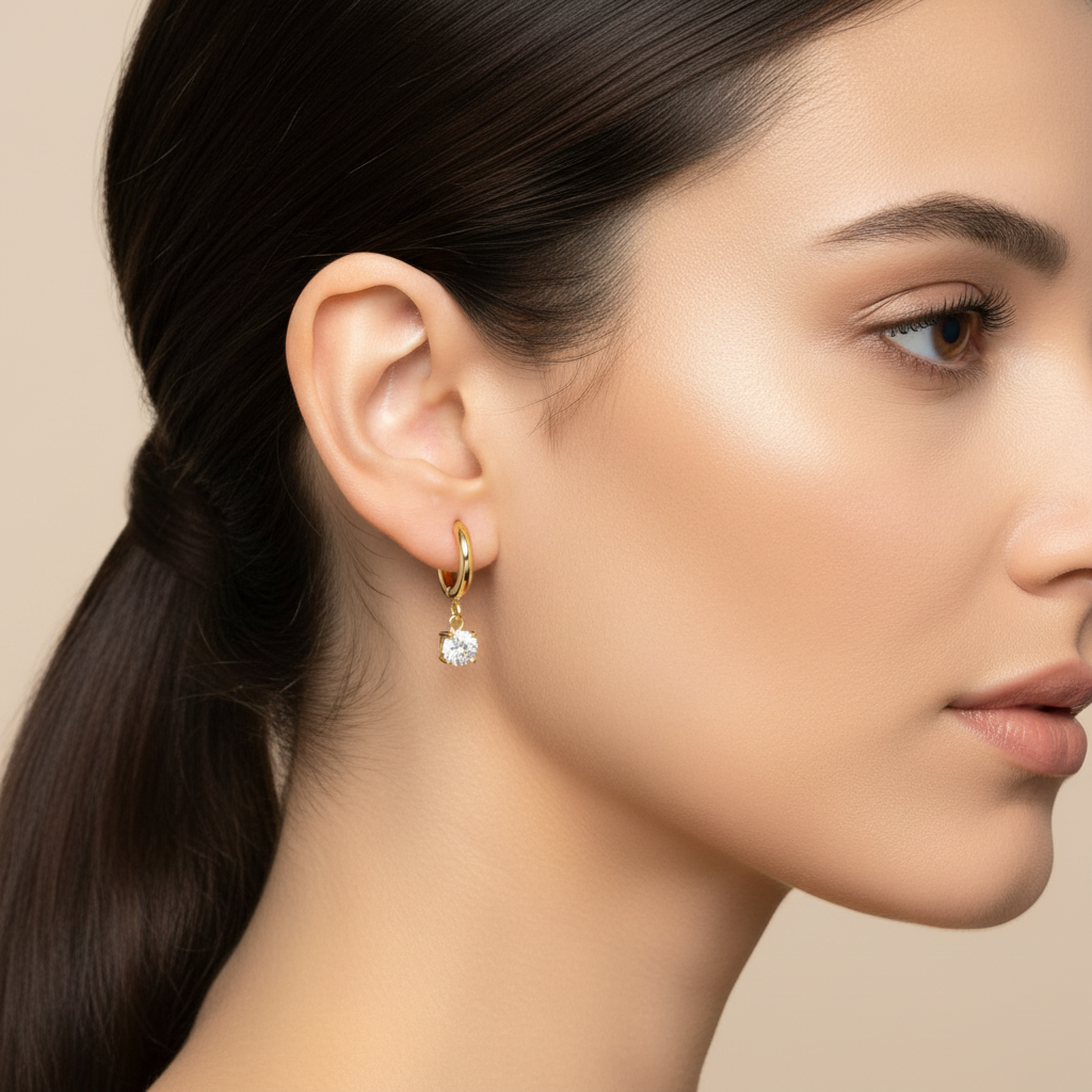 Orecchino quadratino in 6 colori