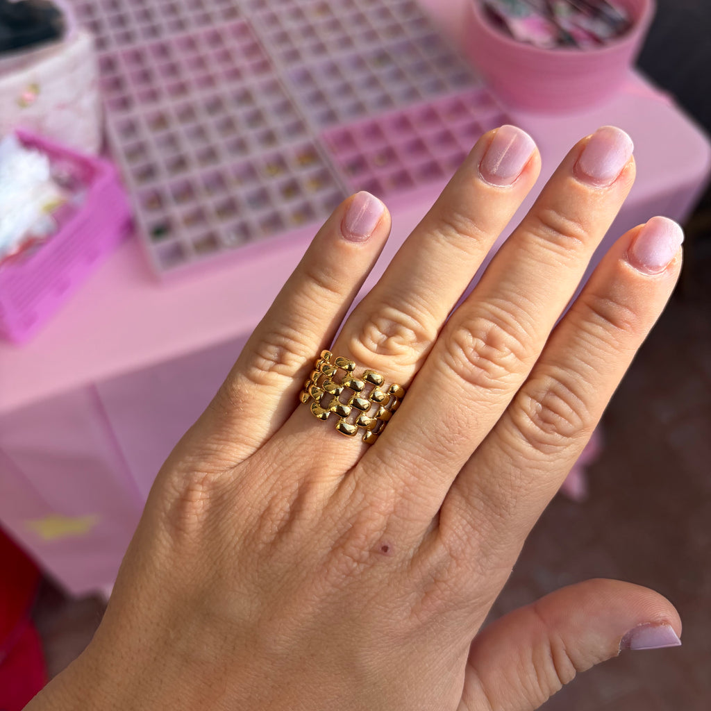 Anello puzzle in 2 colori