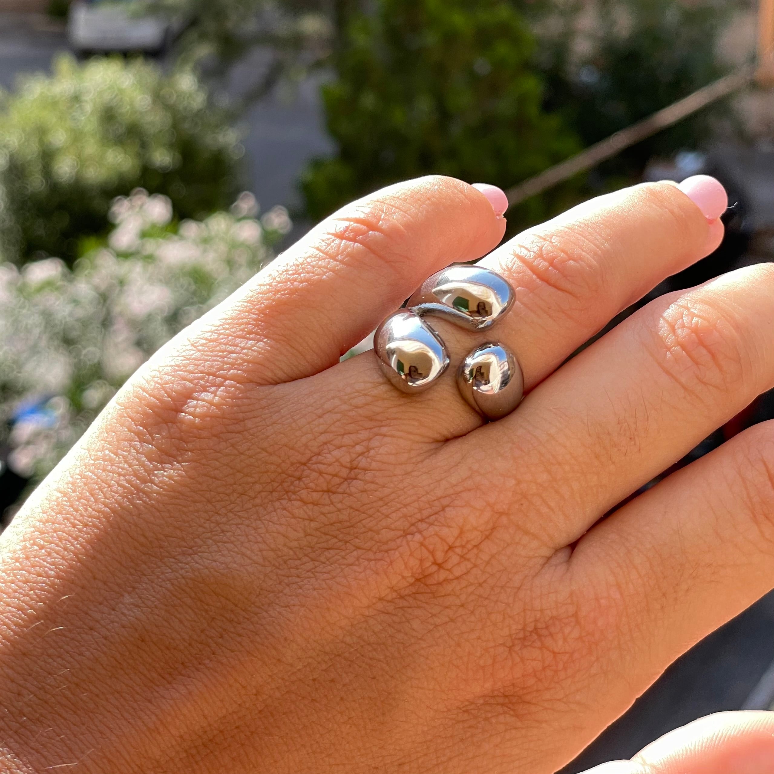 Anello bold tris in 2 colori