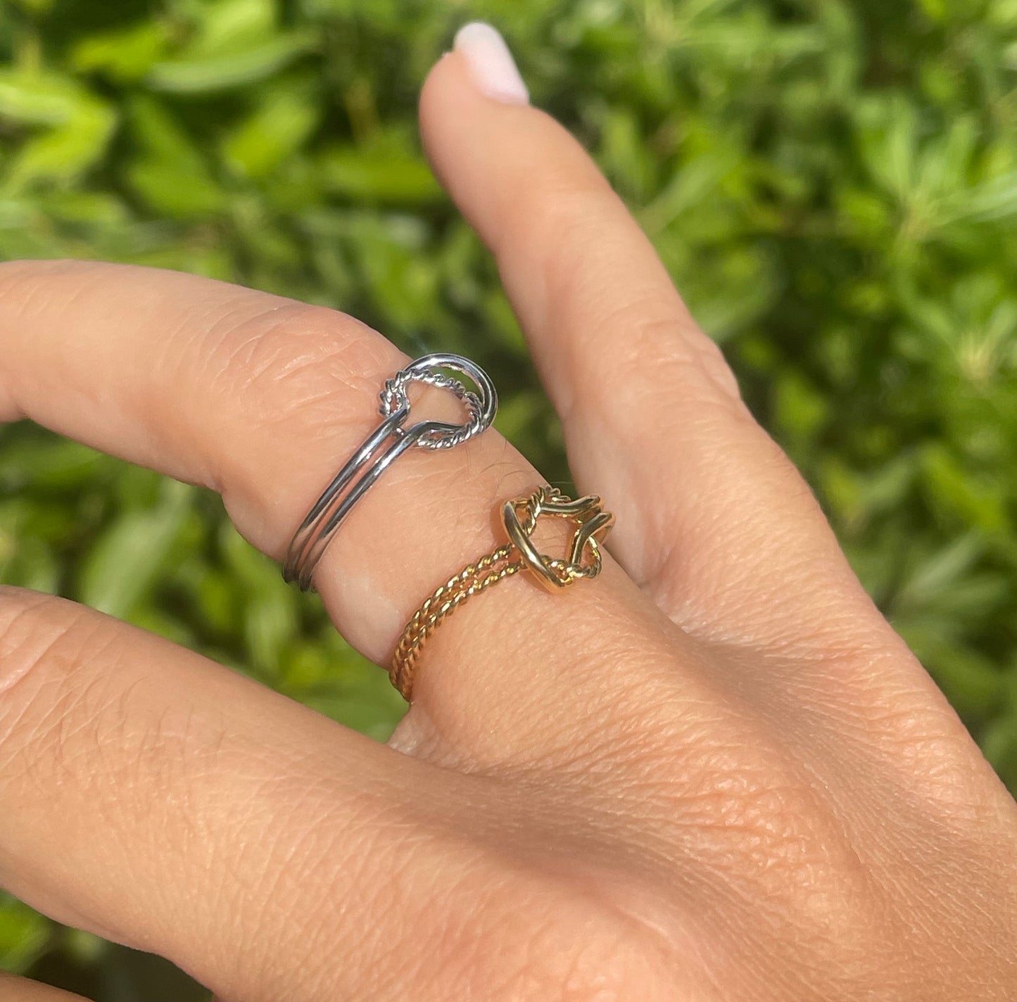 Anello nodo largo in 2 colori