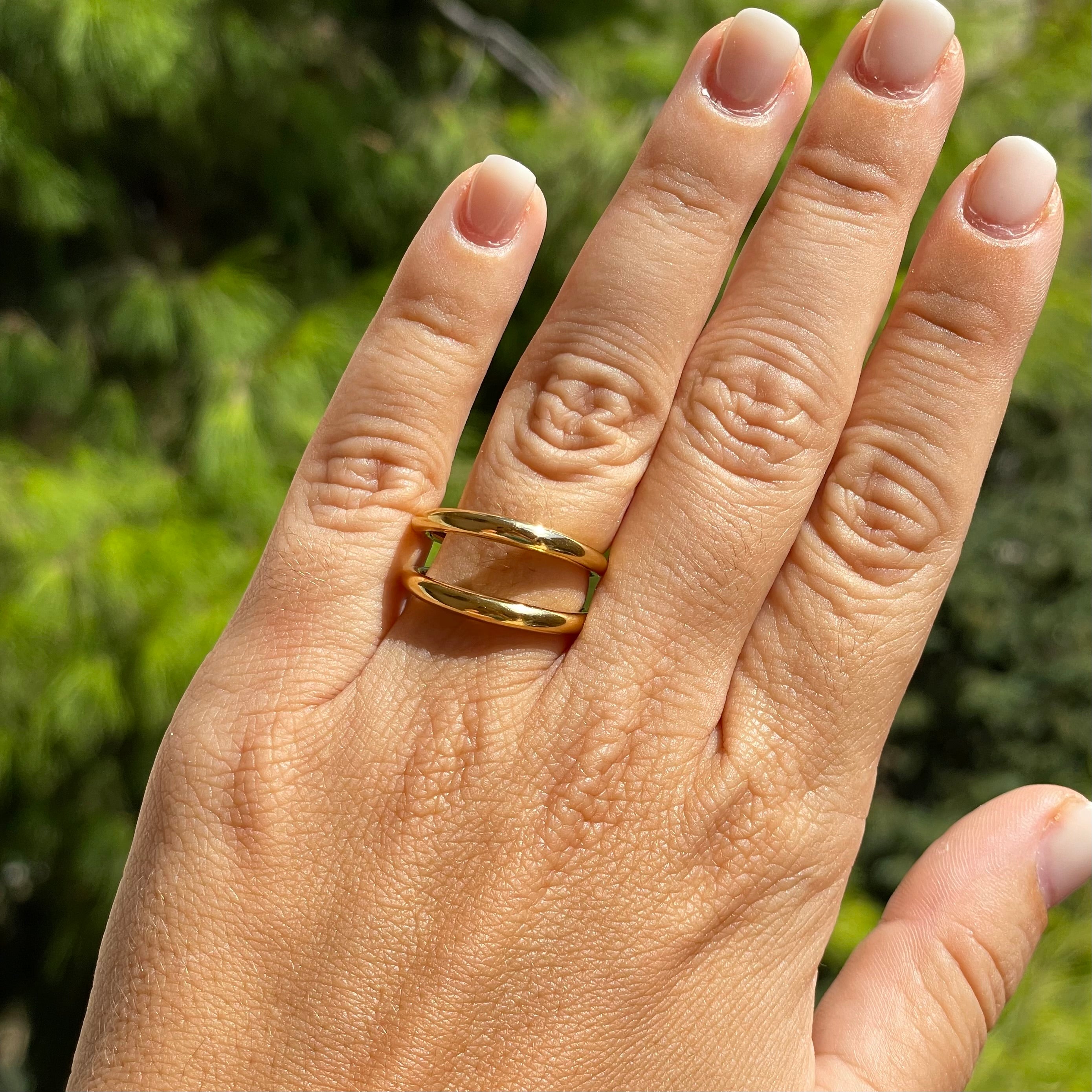 Anello twin in 2 colori
