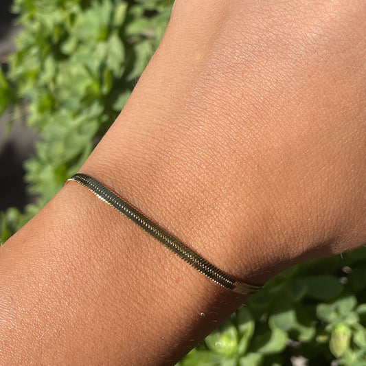 Bracciale snake piatto in 2 colori