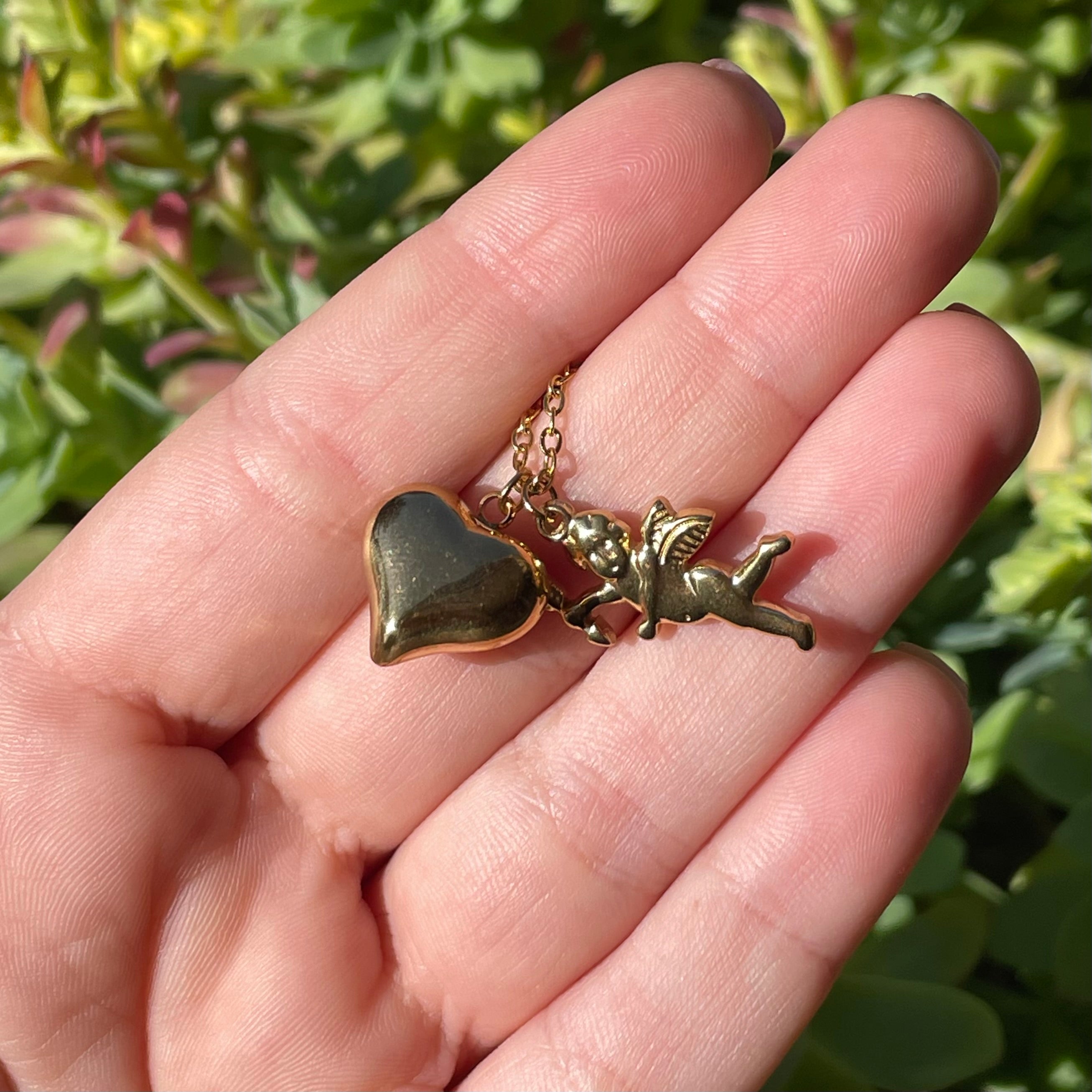 Collana cupido e amore in 2 colori
