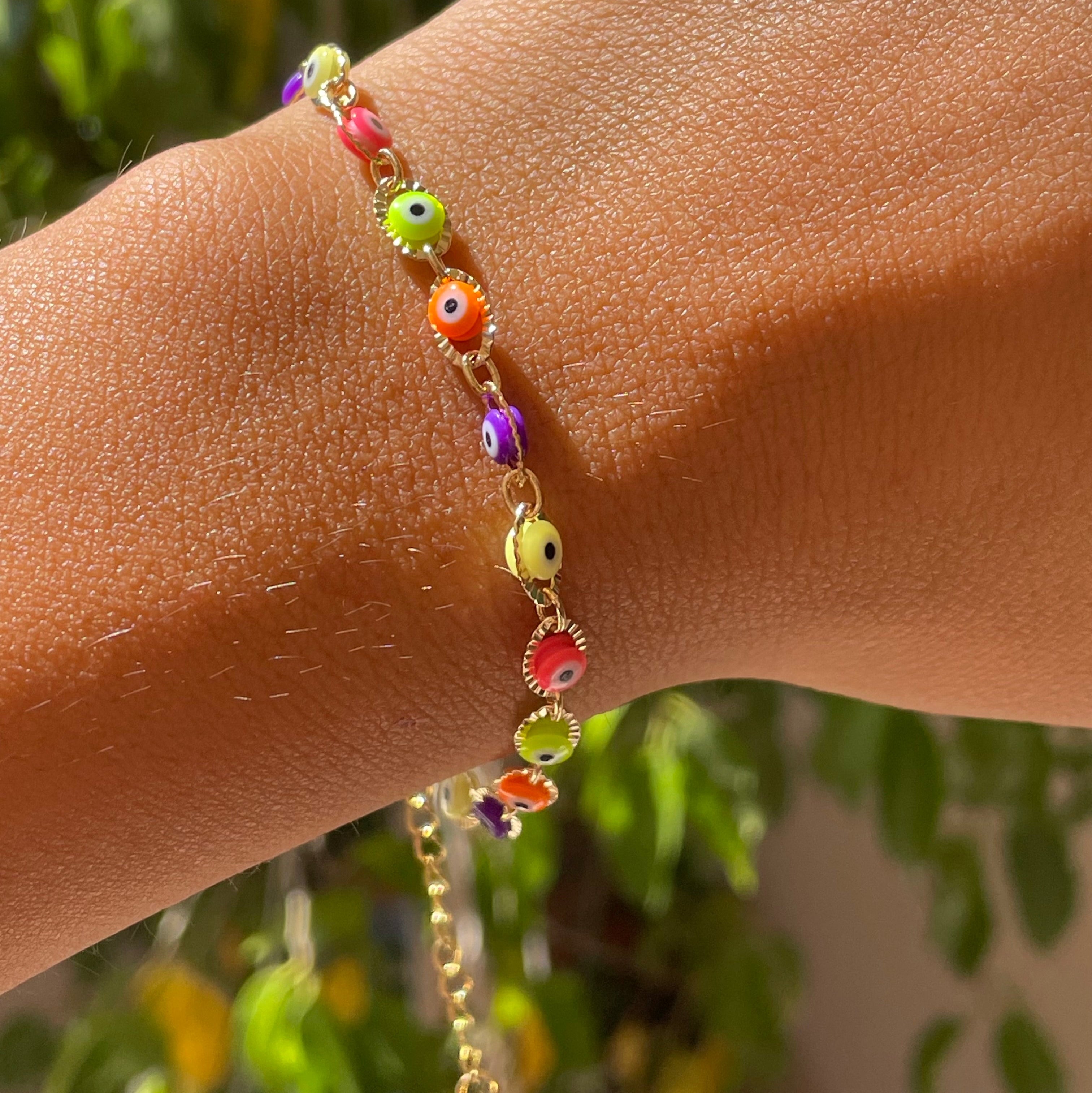 Bracciale con occhio di Allah in 9 colori
