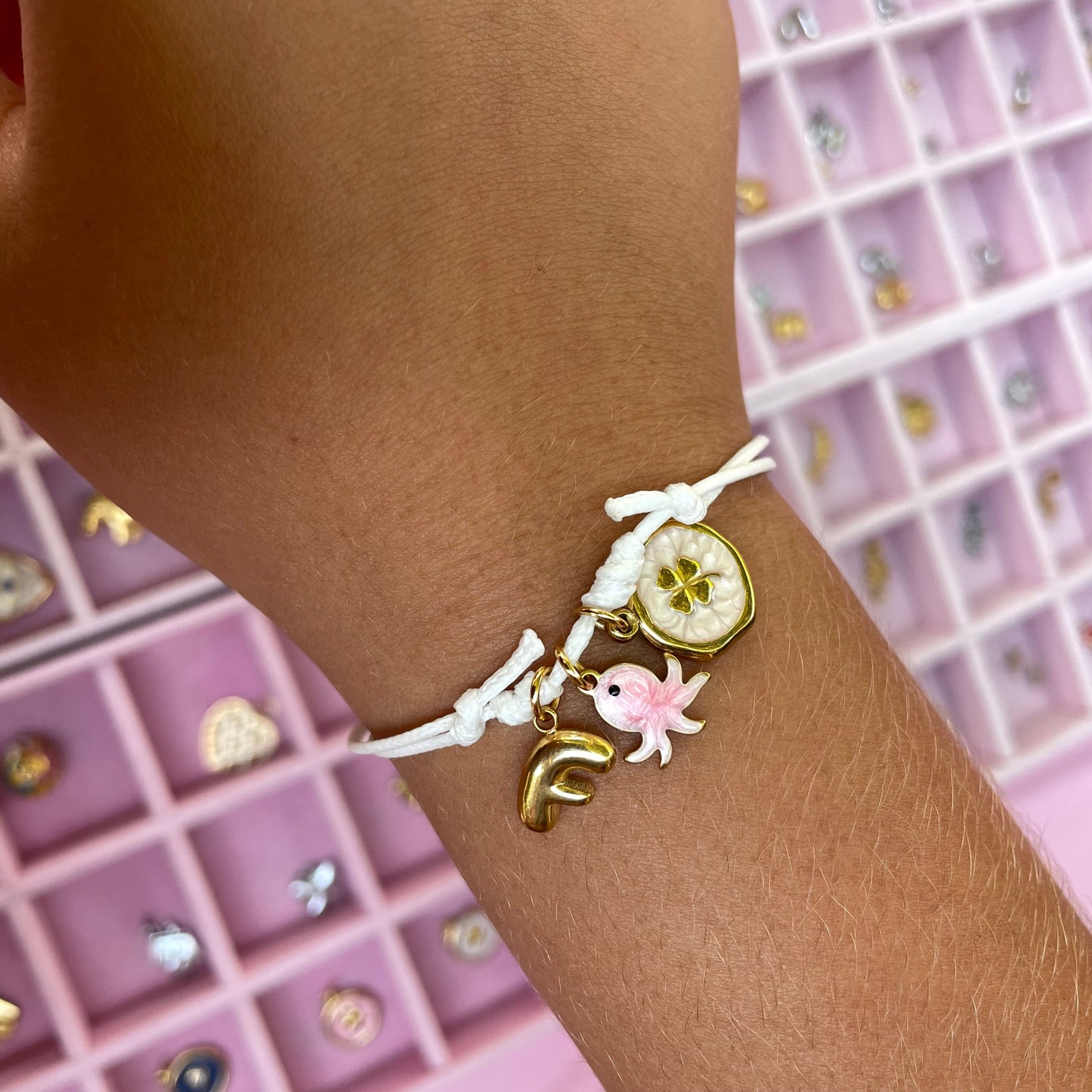 Charm Polpo rosa