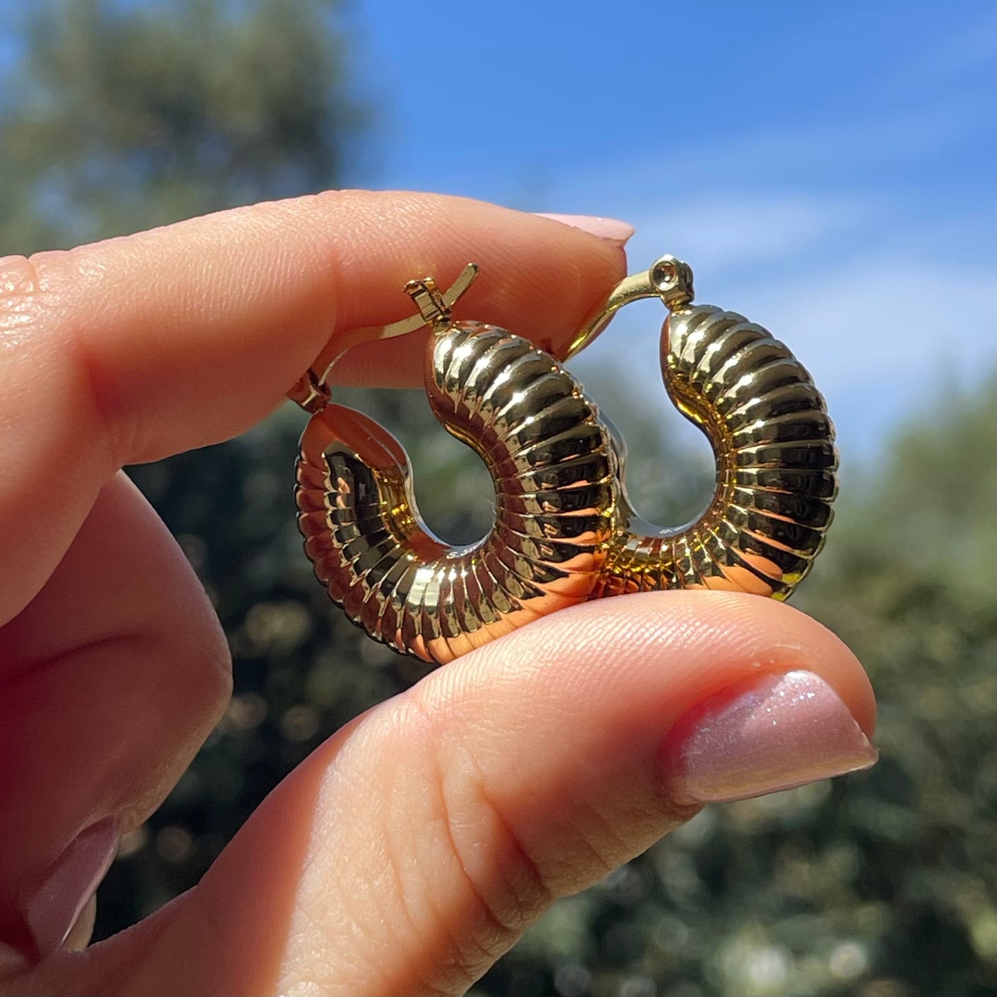 Cerchietti rigati grandi in 2 colori