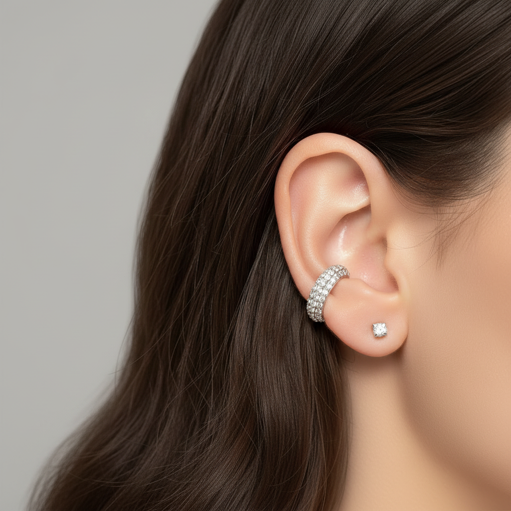 Ear cuff mini glitter in 4 colori