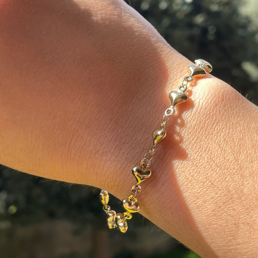 Bracciale cuori sonagli in 2 colori