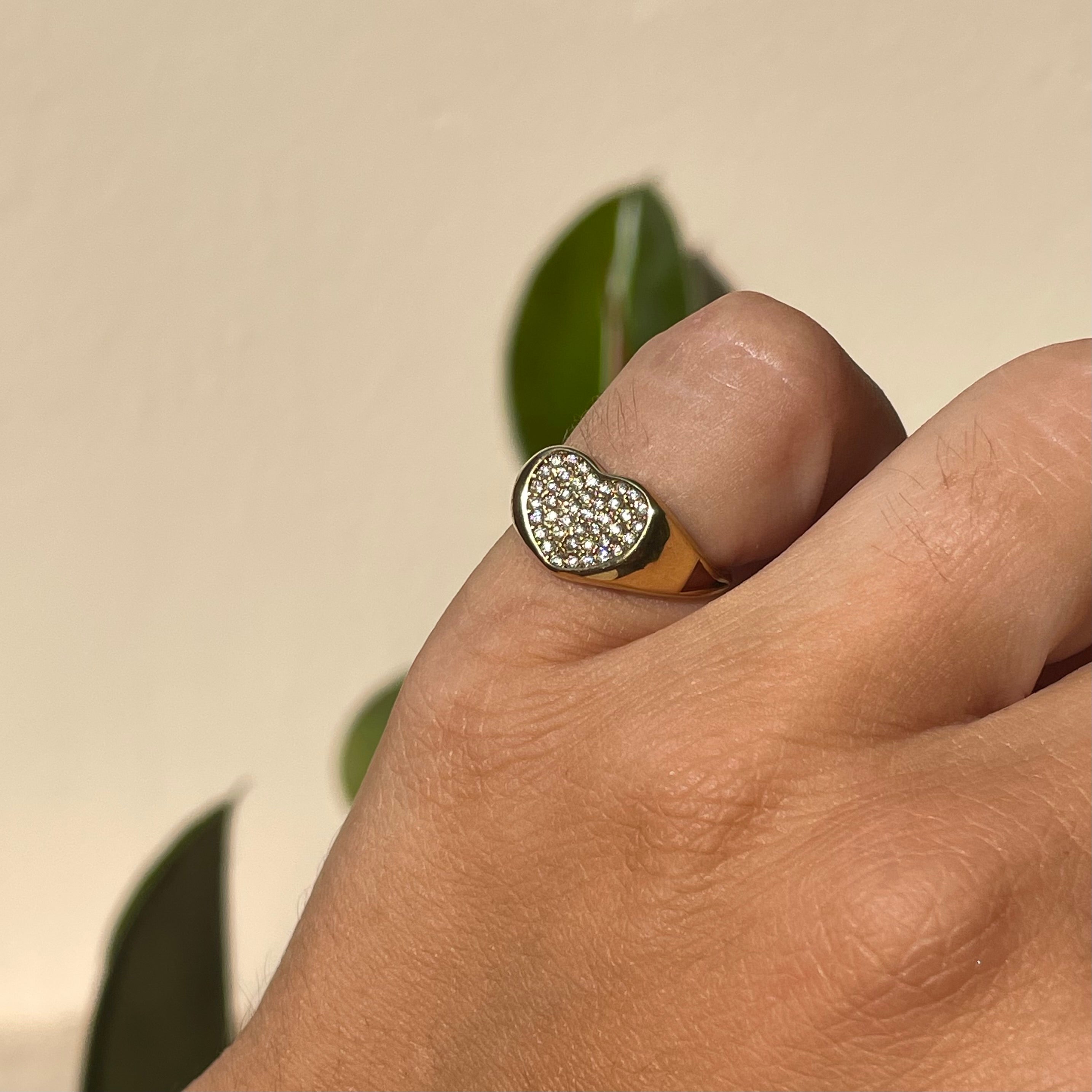 Anello Chevalier cuore glitter in 2 colori