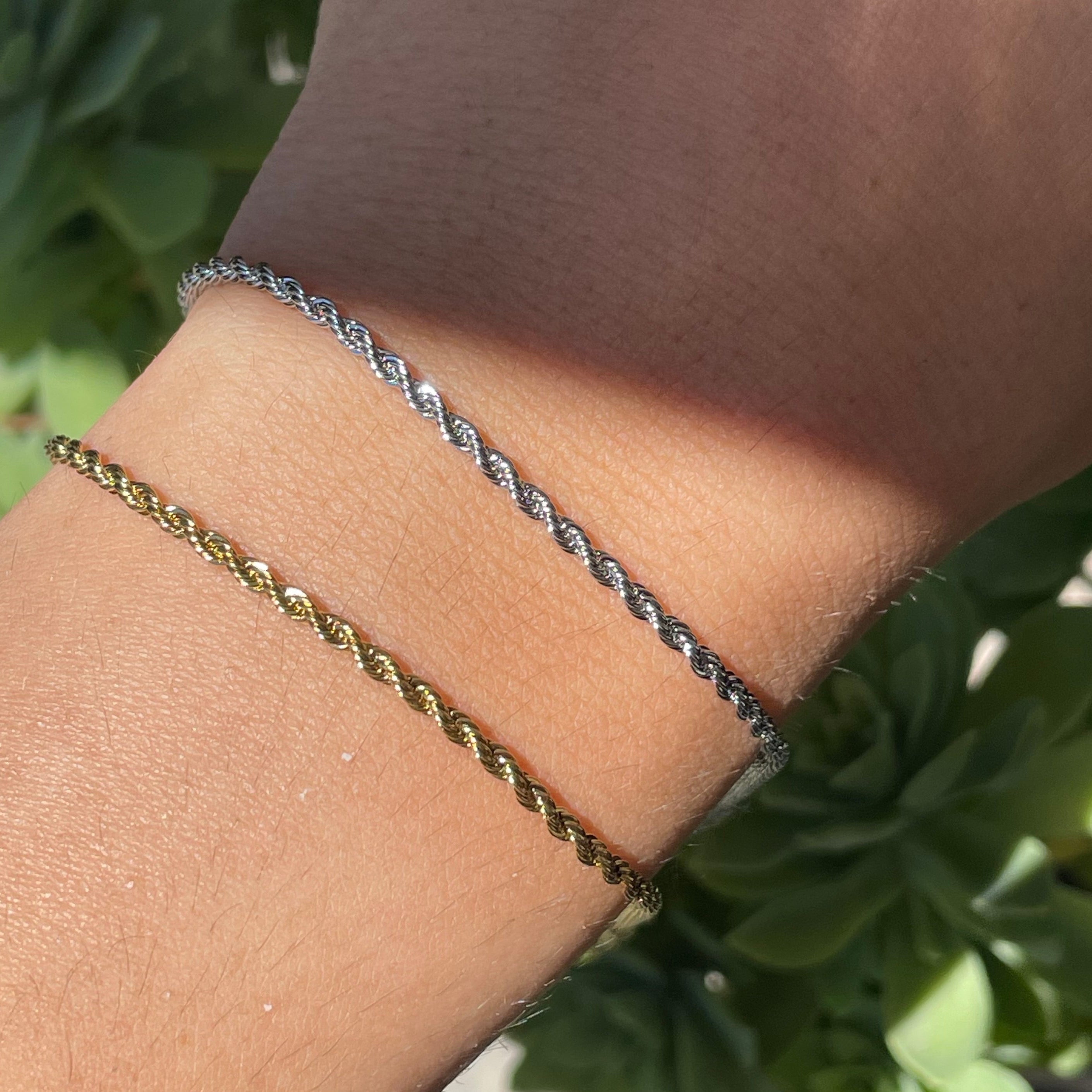 Bracciale torchon piccolo in 2 colori