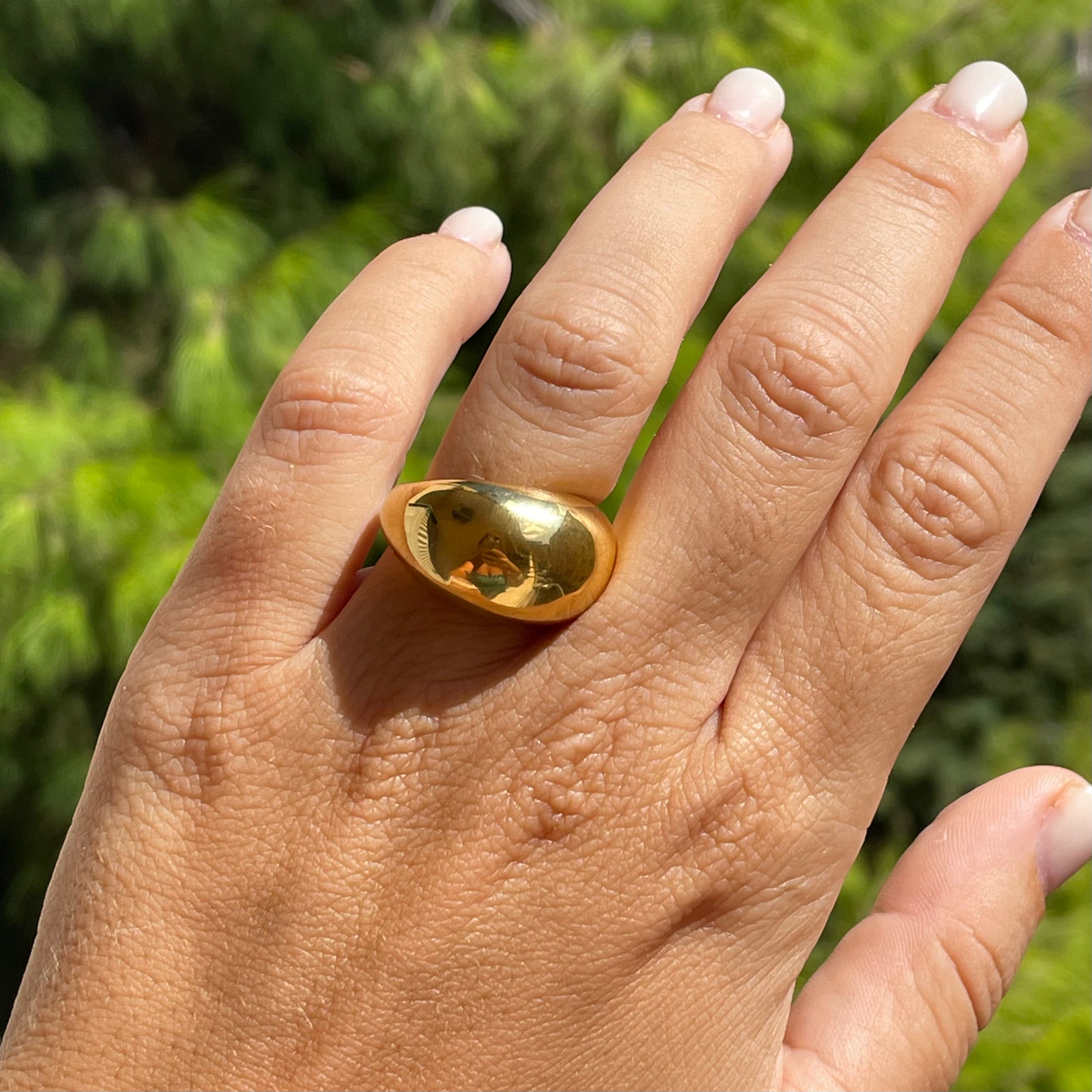 Anello bold lucente in 2 colori