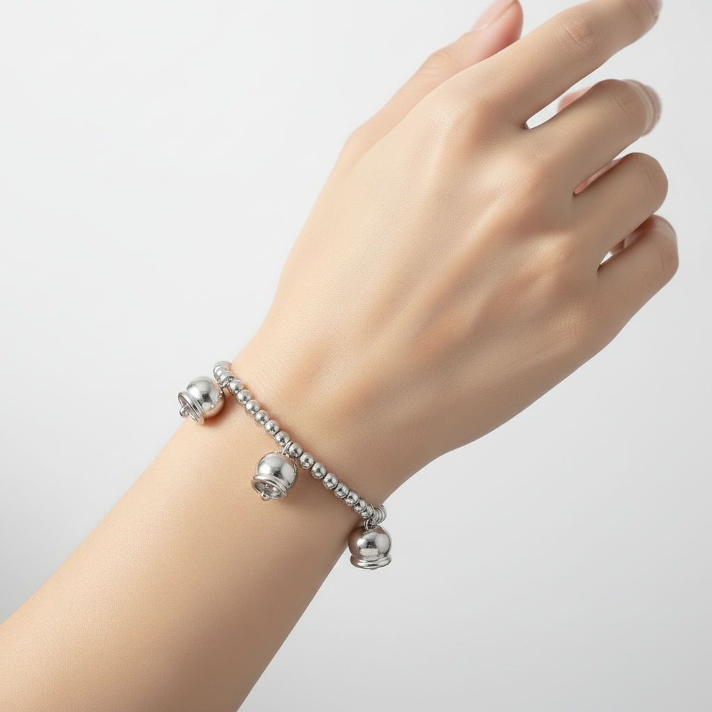 Bracciale tre campanelle in 2 colori