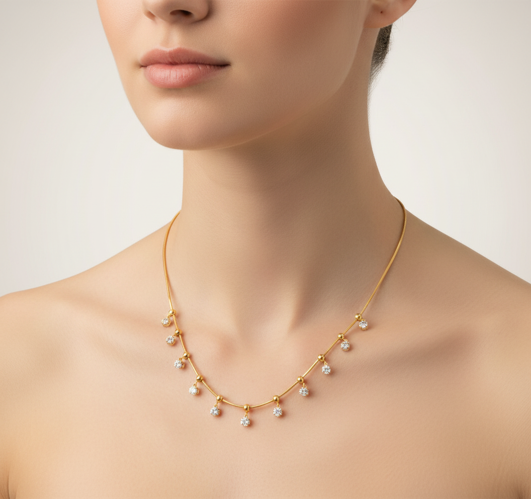 Collana quadratini di luce in 2 colori