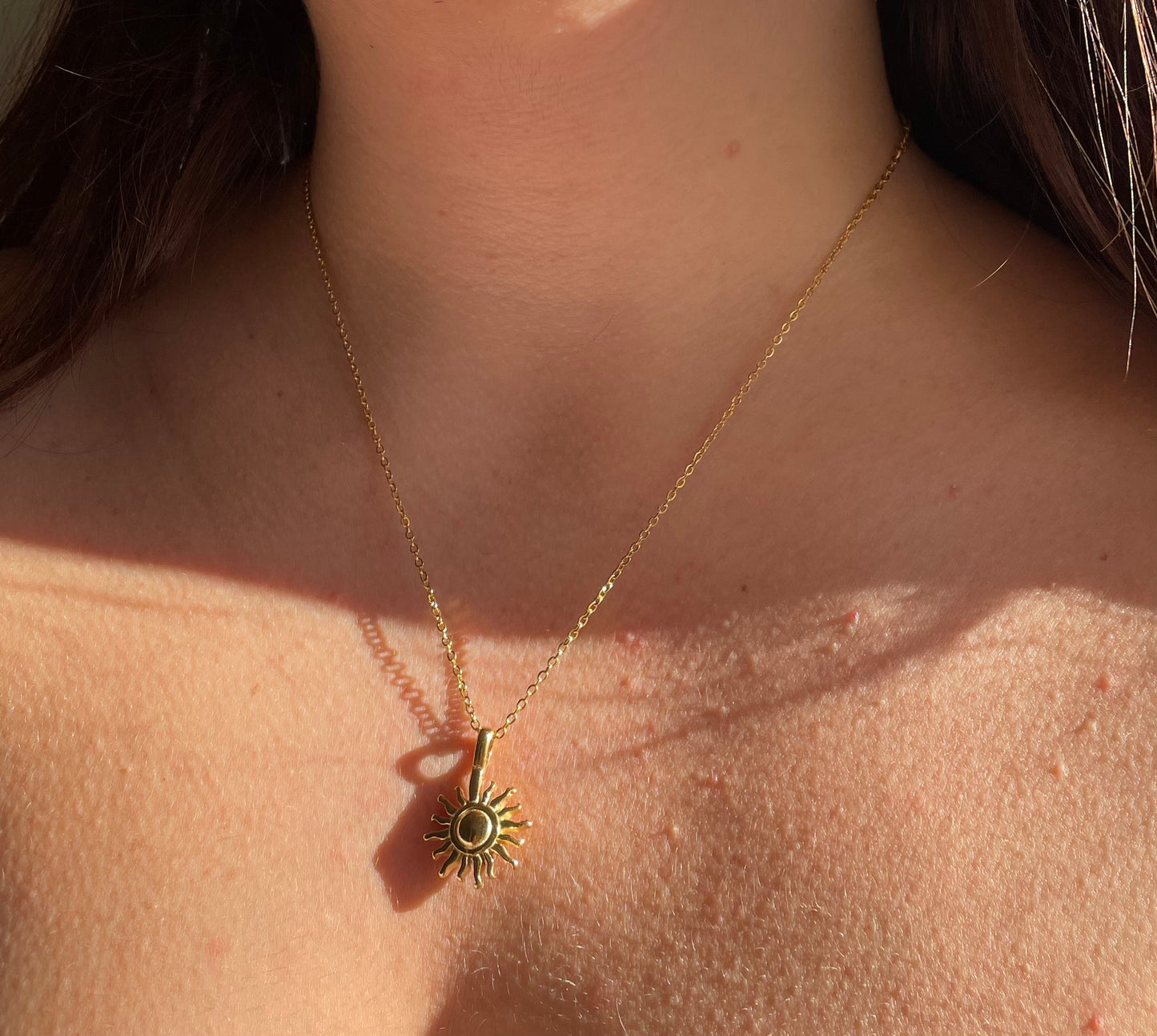 Collana sole grande in 2 colori