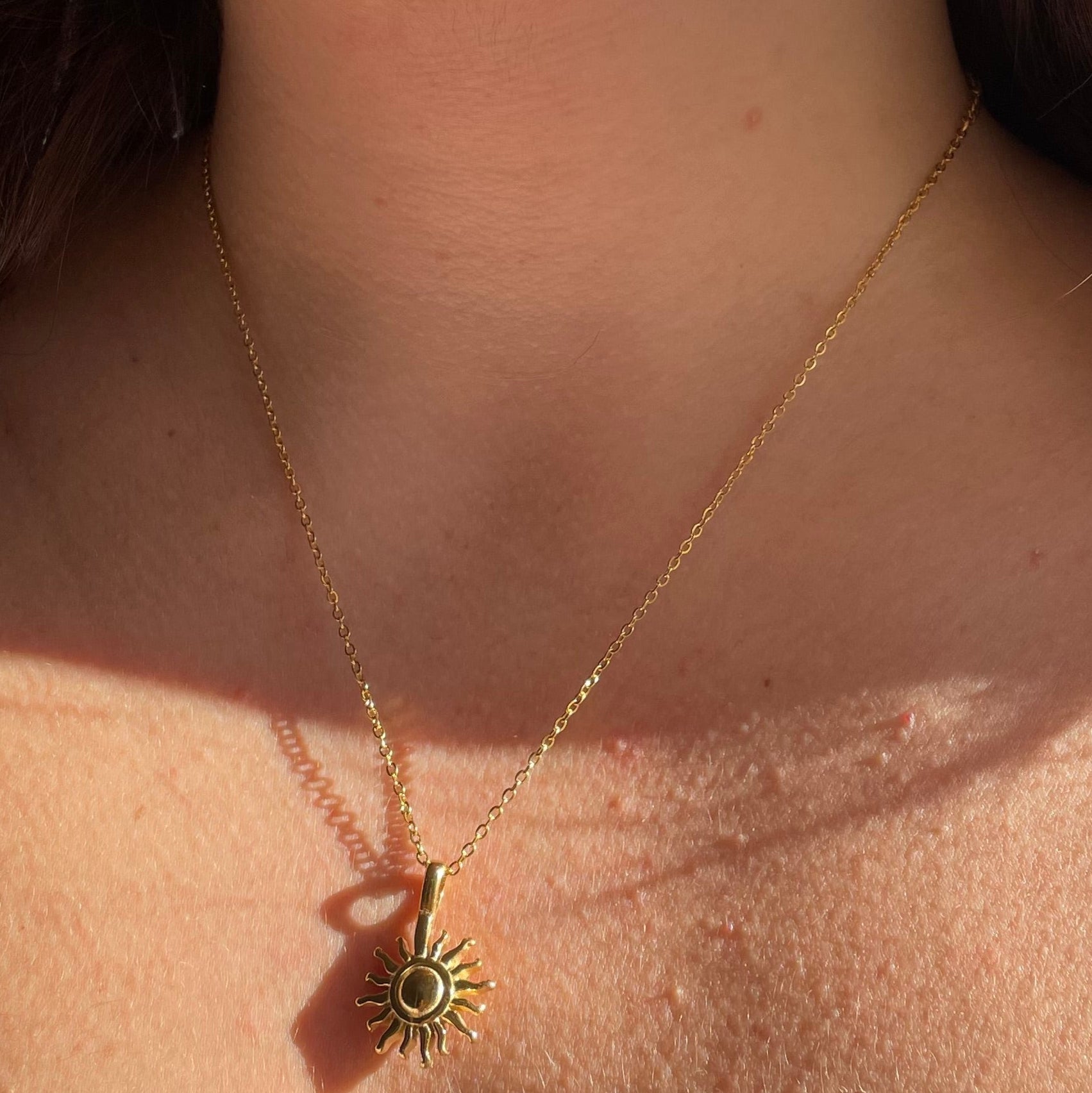 Collana sole grande in 2 colori