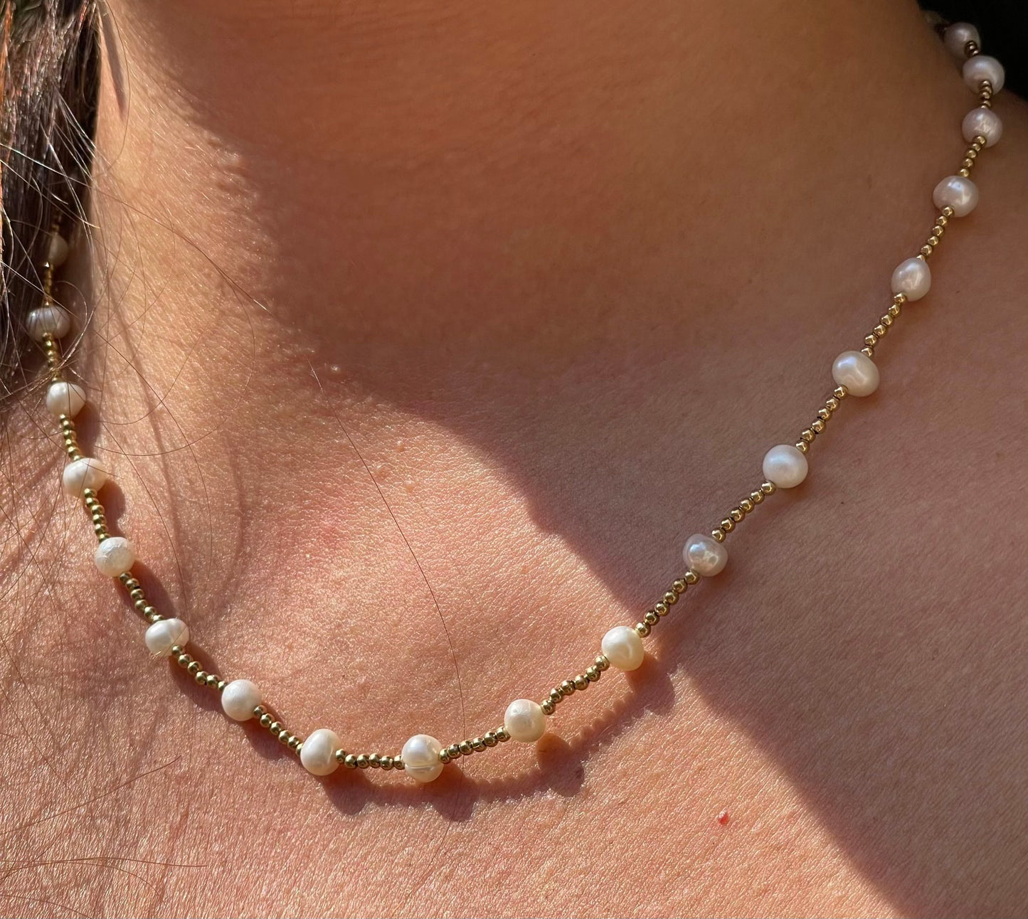 Collana con perle e perline