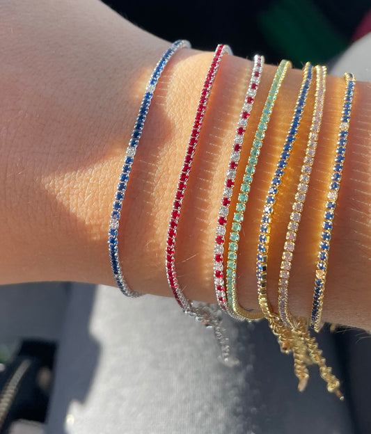 Bracciale con zirconi in 7 colori
