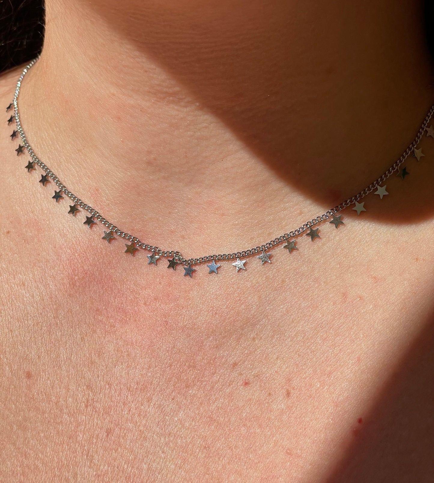 Collana con stelline in 2 colori