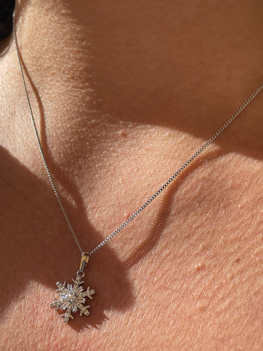 Collana fiocco di neve in 2 colori