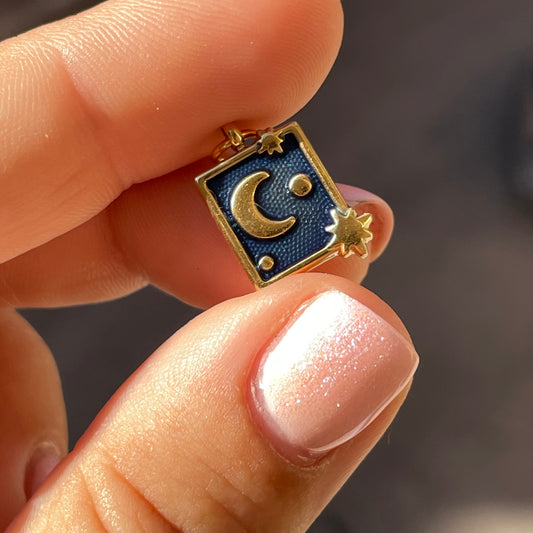 Charm Luna Blu glitter