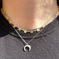 Collana mezza luna in 2 colori