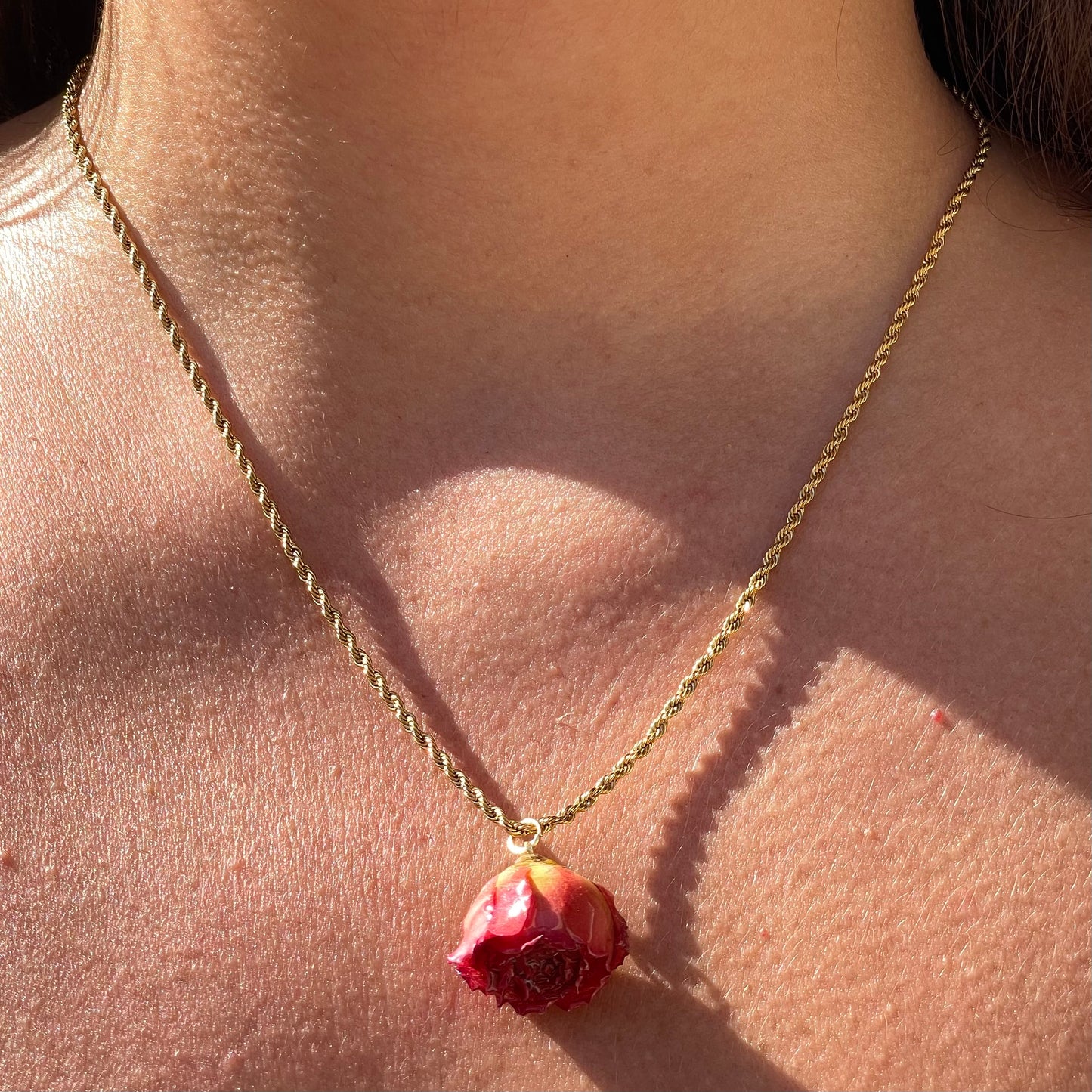 Charm Bocciolo di rosa vera