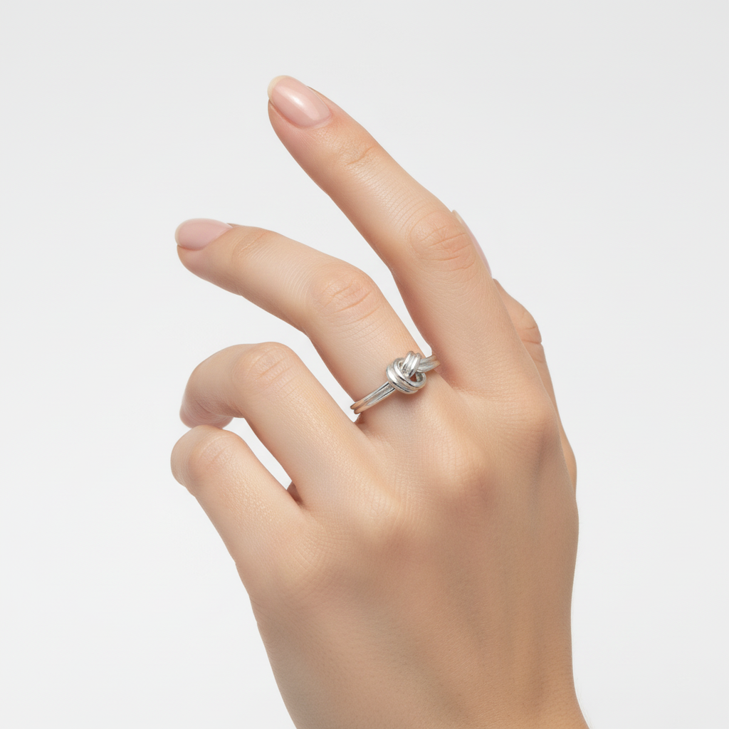 Anello nodo doppio in 2 colori