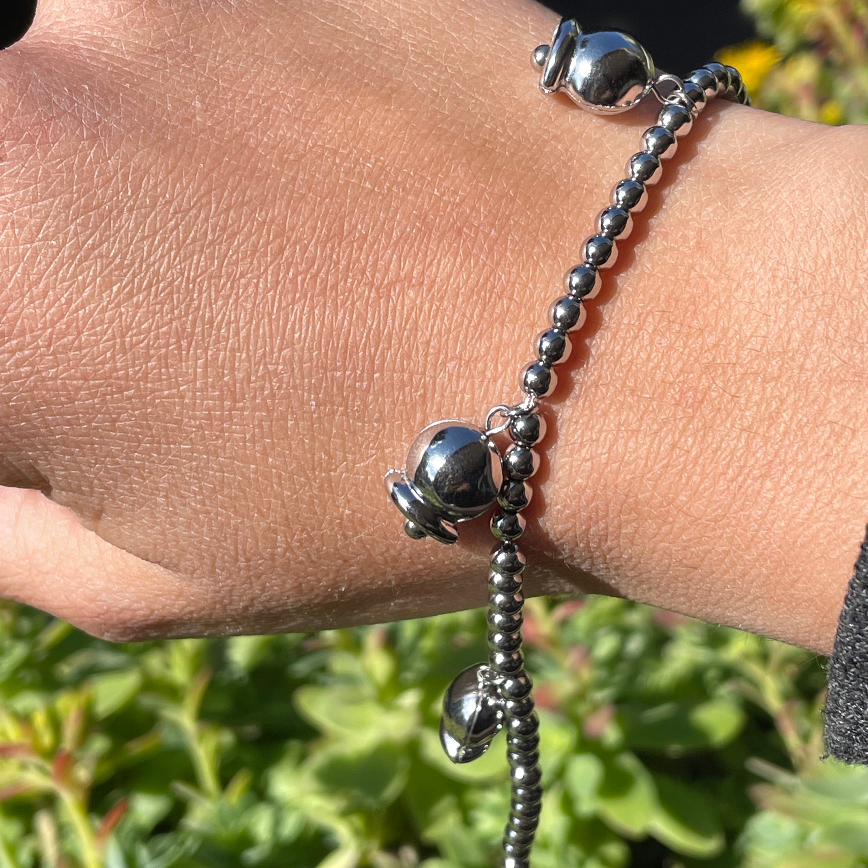 Bracciale tre campanelle in 2 colori
