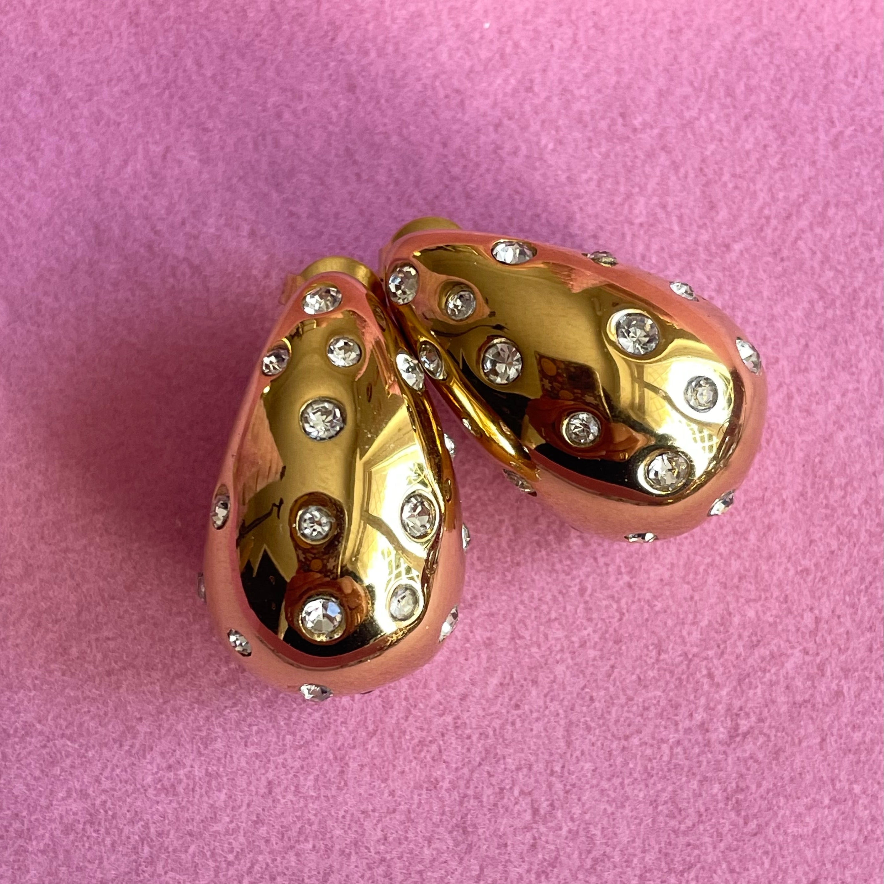 Orecchini goccia glitter in 2 colori