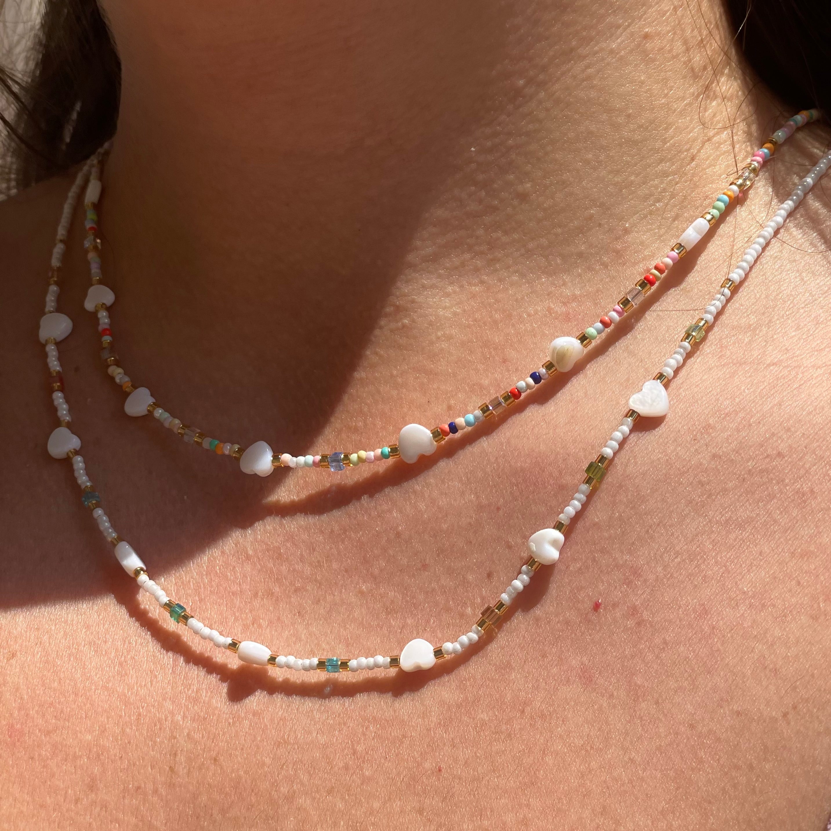 Collana Solea e cuori in 2 colori