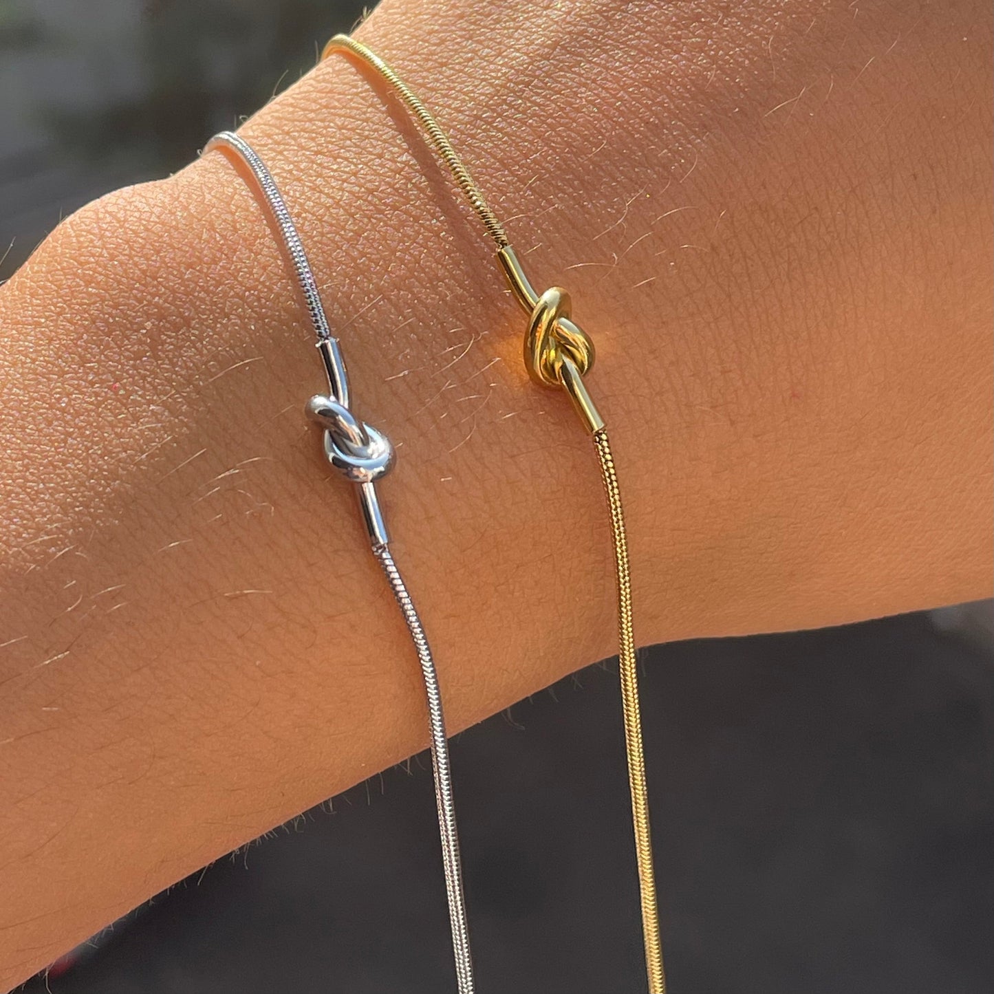 Bracciale nodo in 2 colori