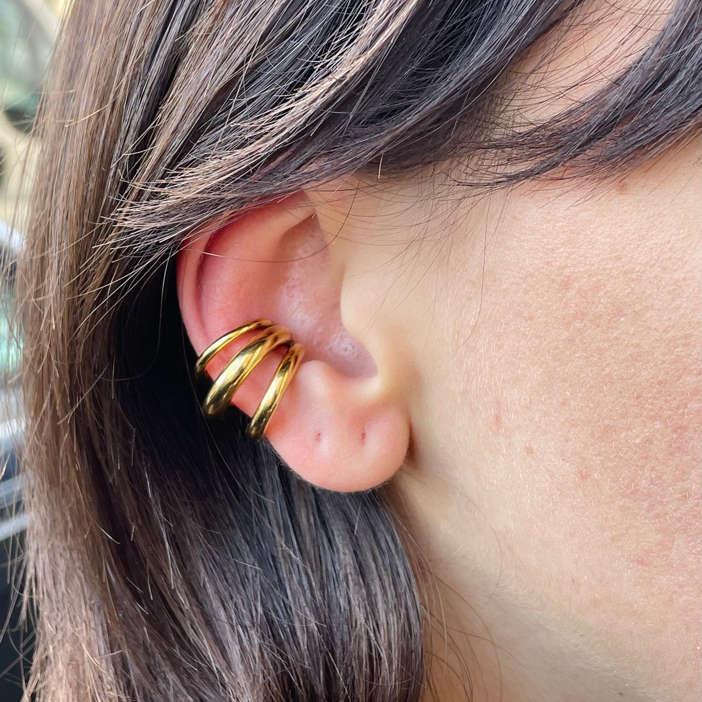 Ear cuff a tre in 2 colori