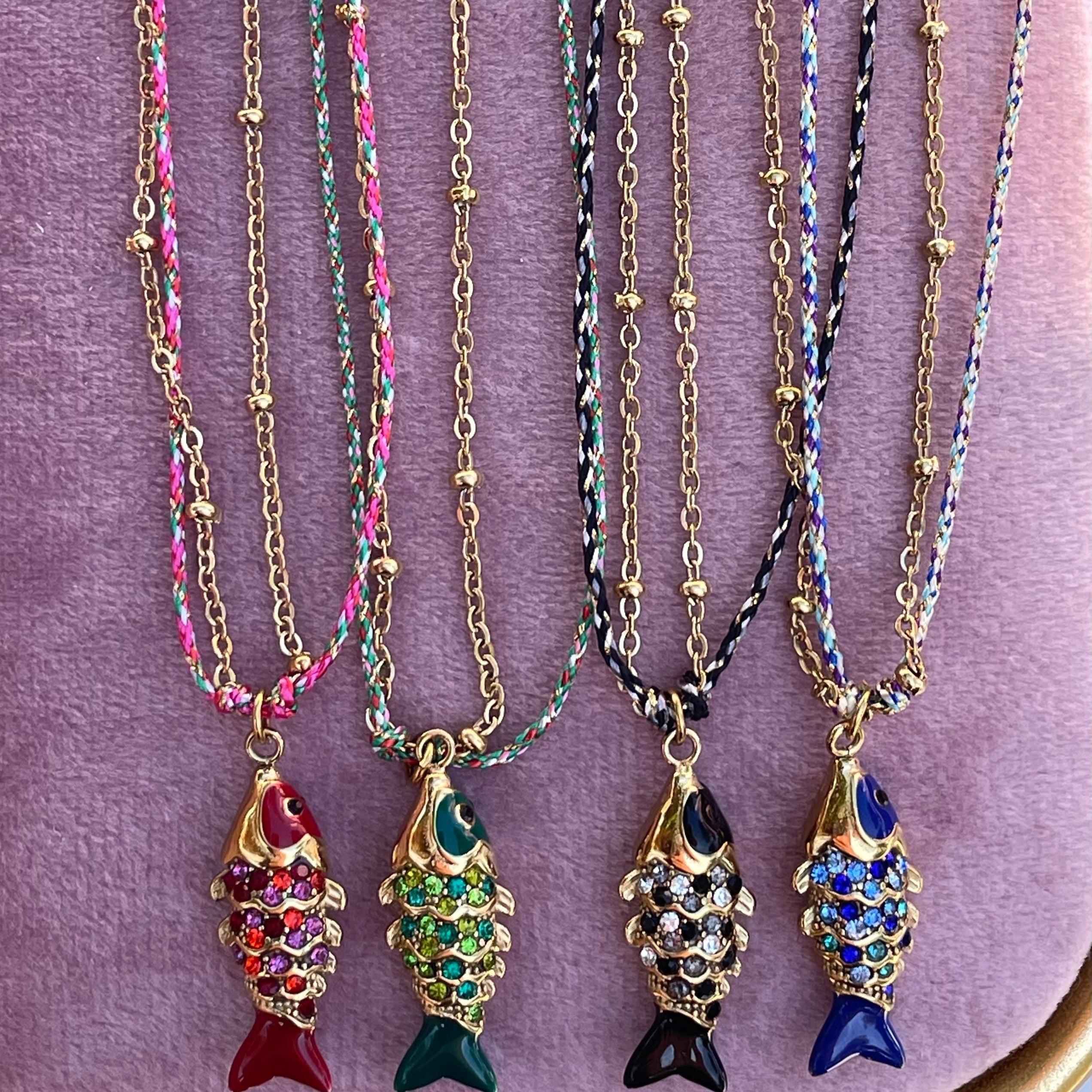 Collana pesce tropicale in 4 colori