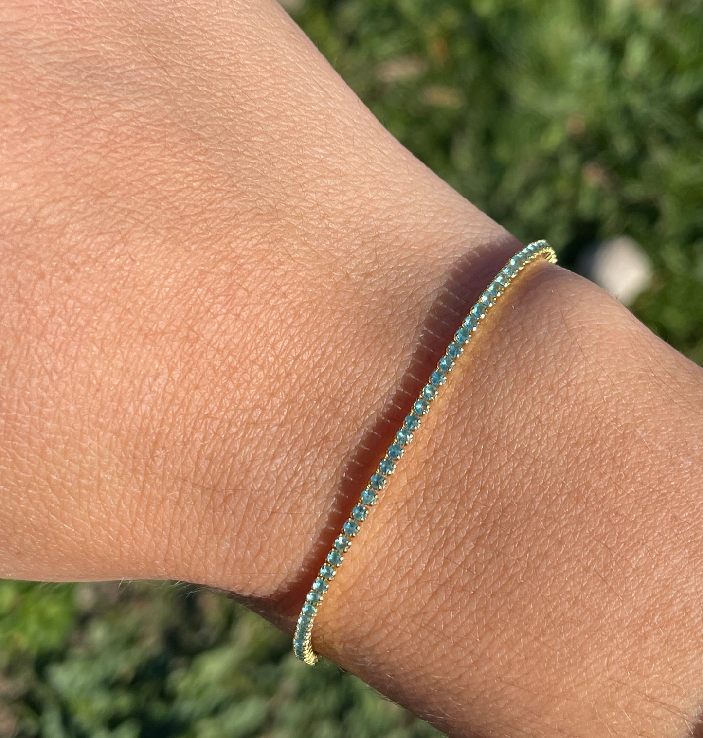 Bracciale con zirconi in 7 colori