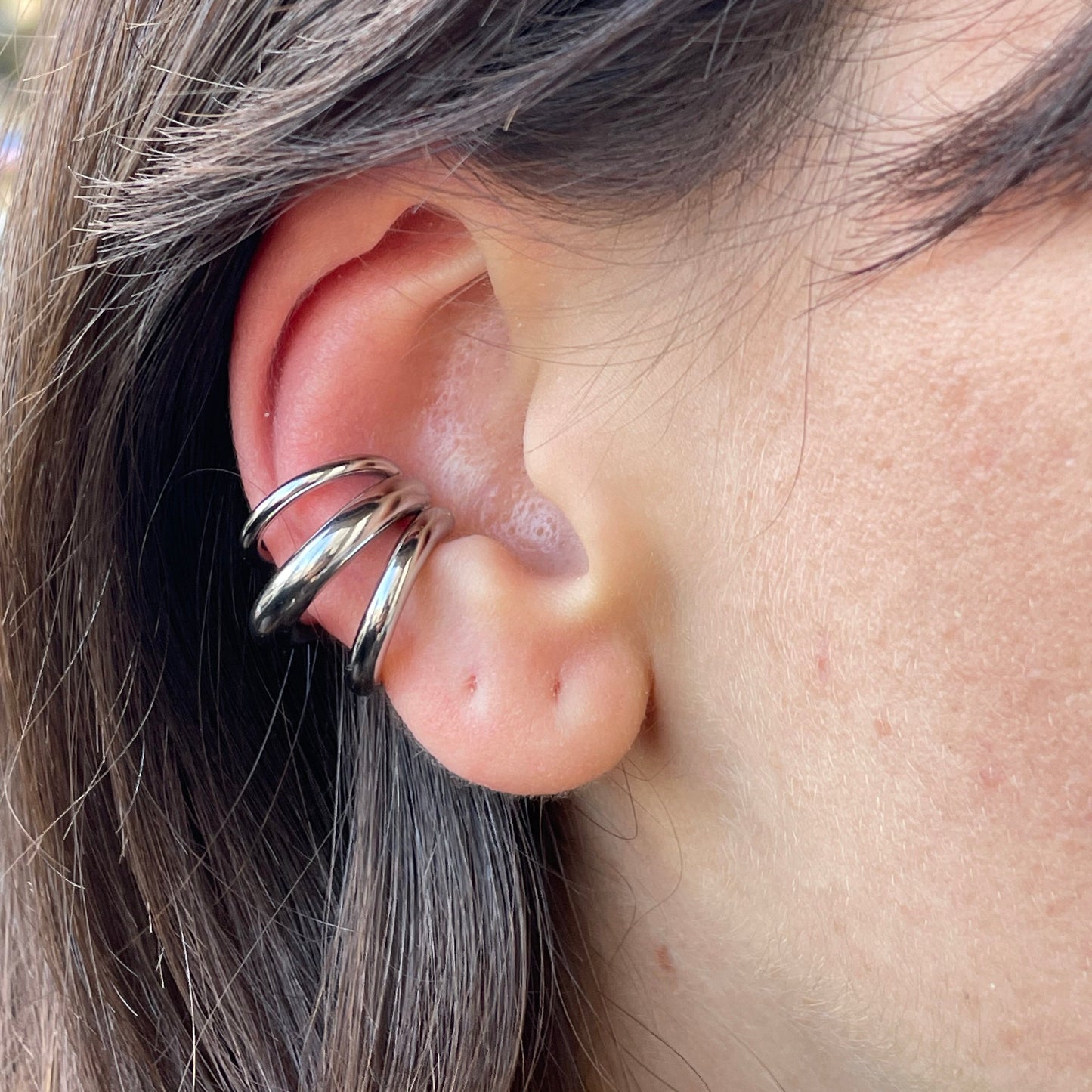 Ear cuff a tre in 2 colori