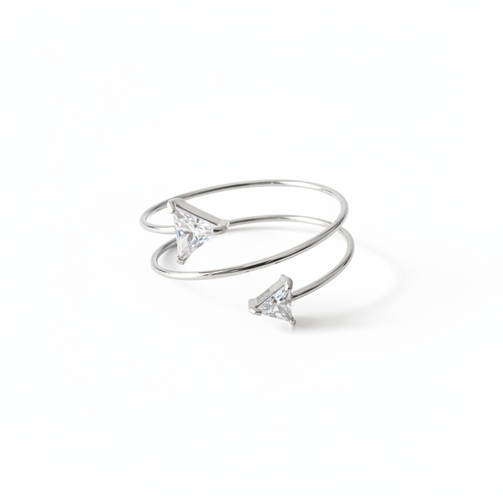 Anello triangle sparkling