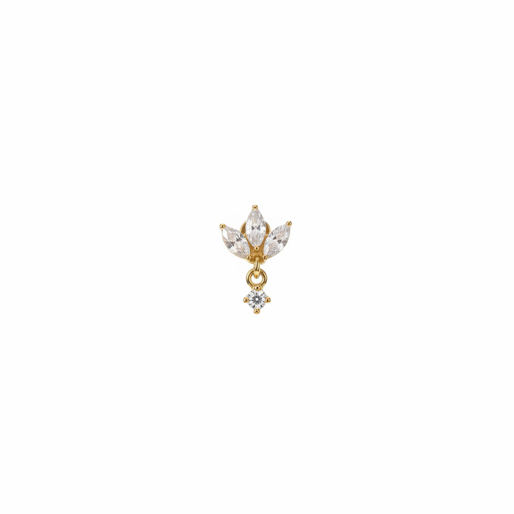Piercing fiore di loto pendente