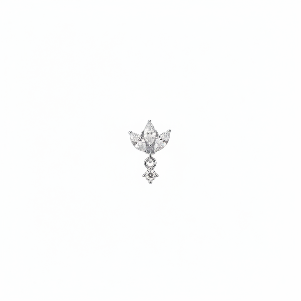 Piercing fiore di loto pendente