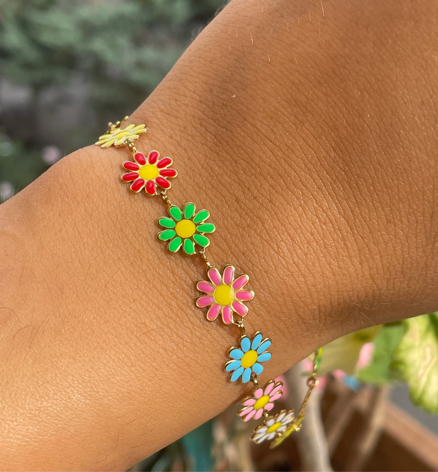 Bracciale margherite in 2 colori