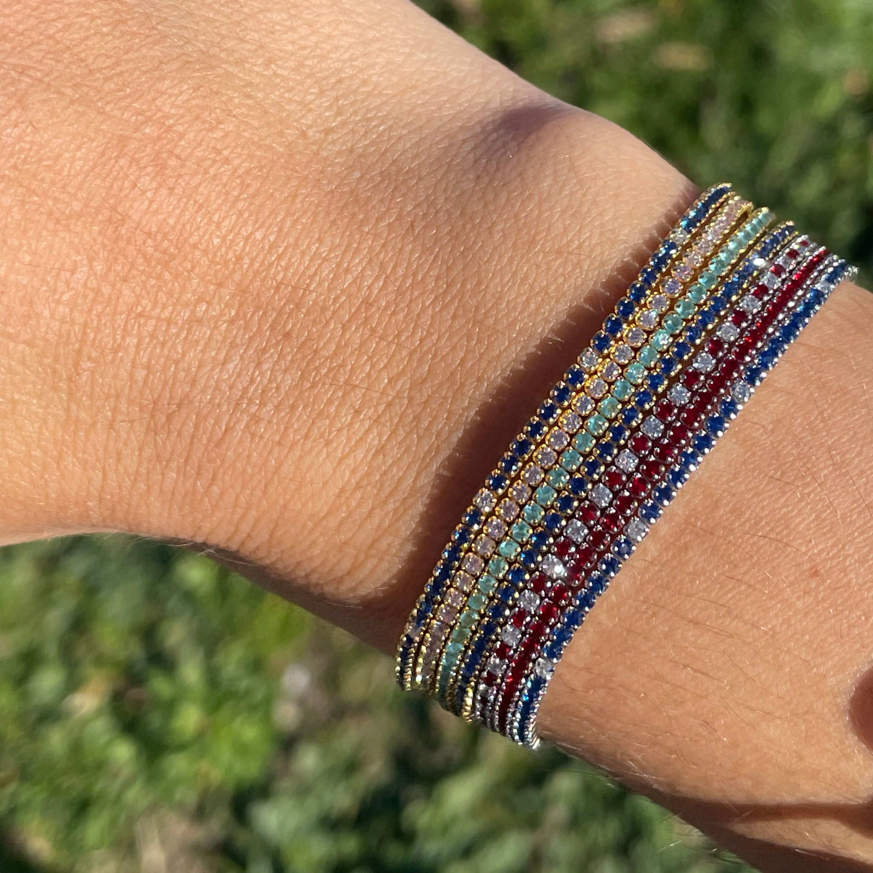 Bracciale tennis in 7 colori