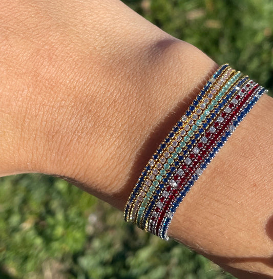 Bracciale con zirconi in 7 colori