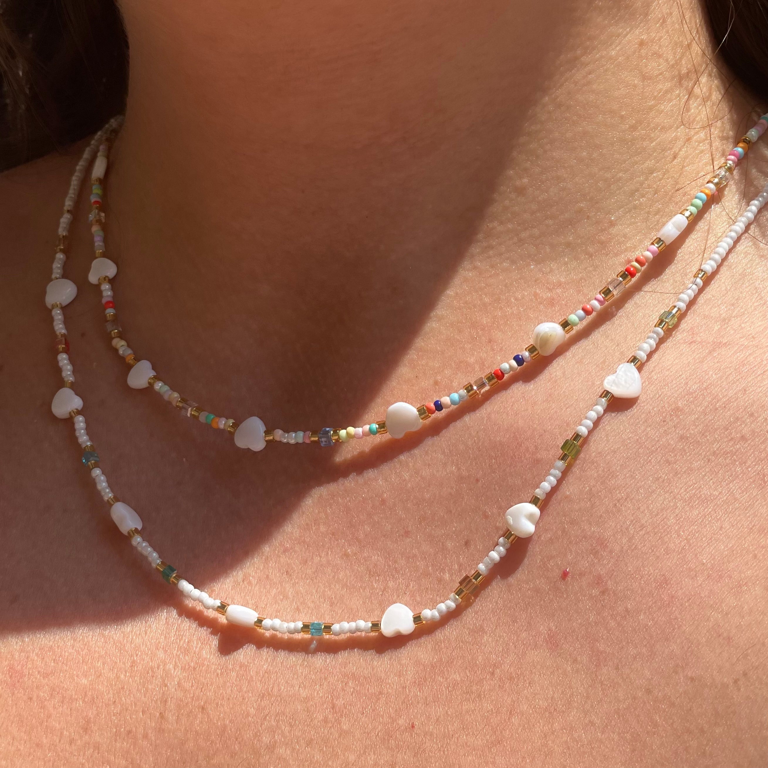 Collana Solea e cuori in 2 colori