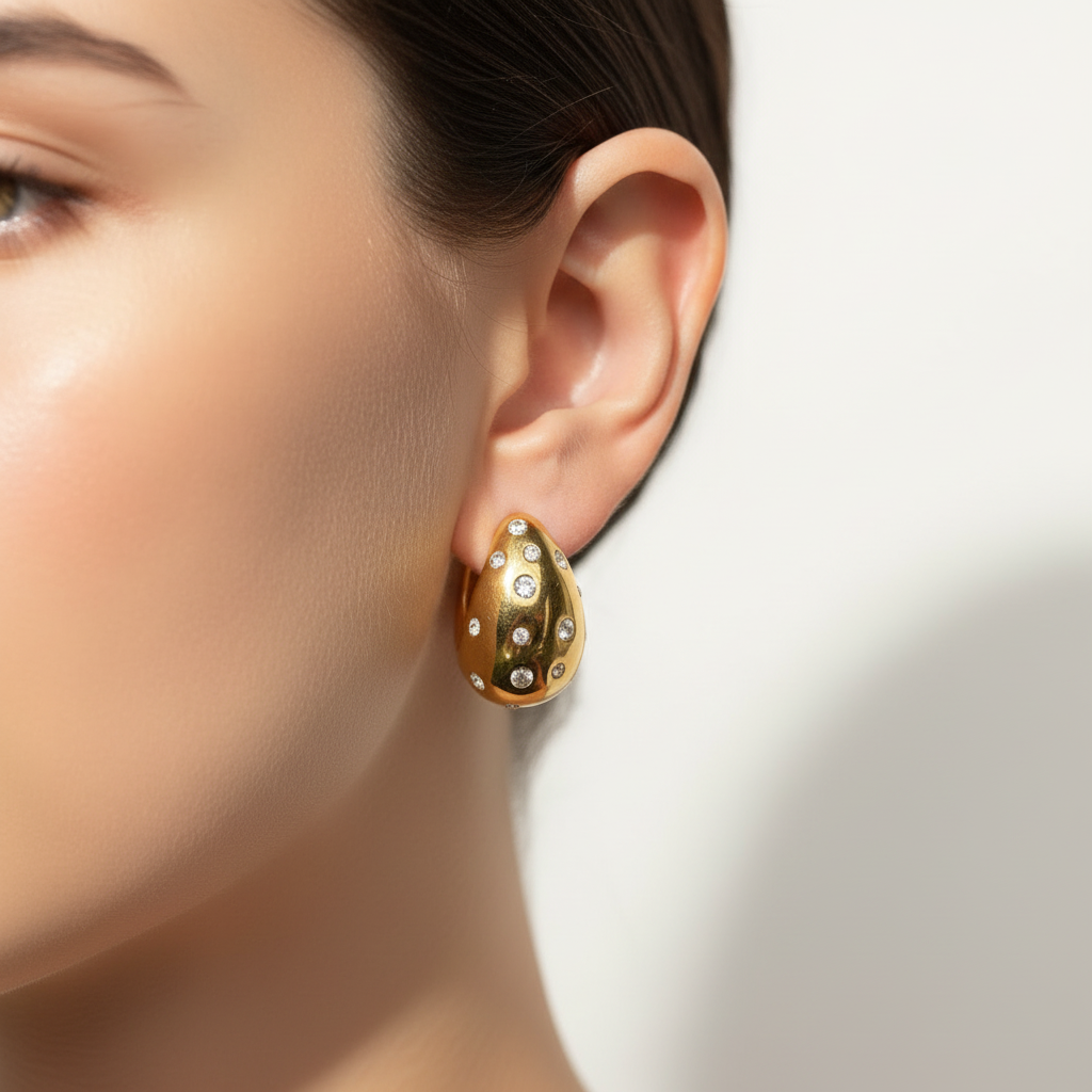 Orecchini goccia glitter in 2 colori