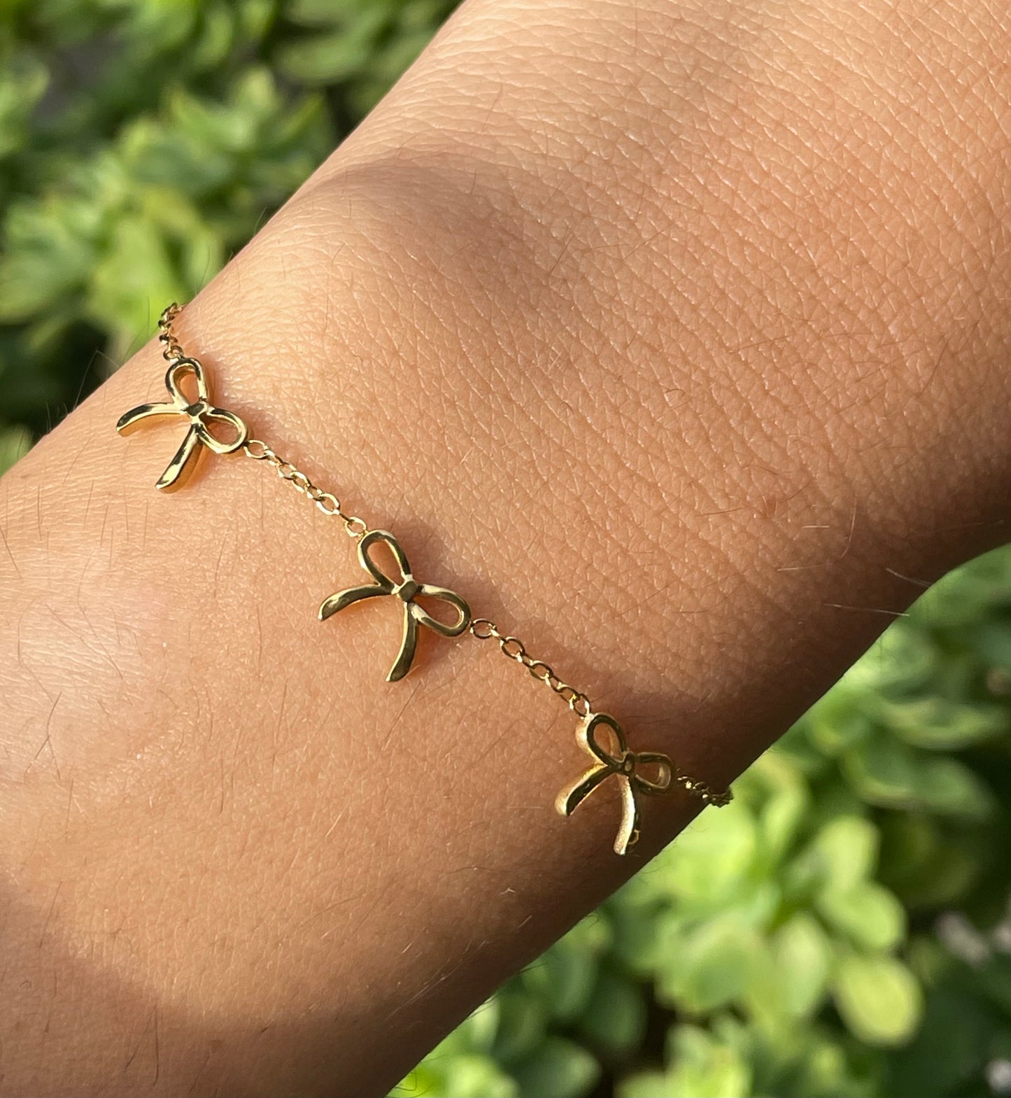 Bracciale tre fiocchetti in 2 colori