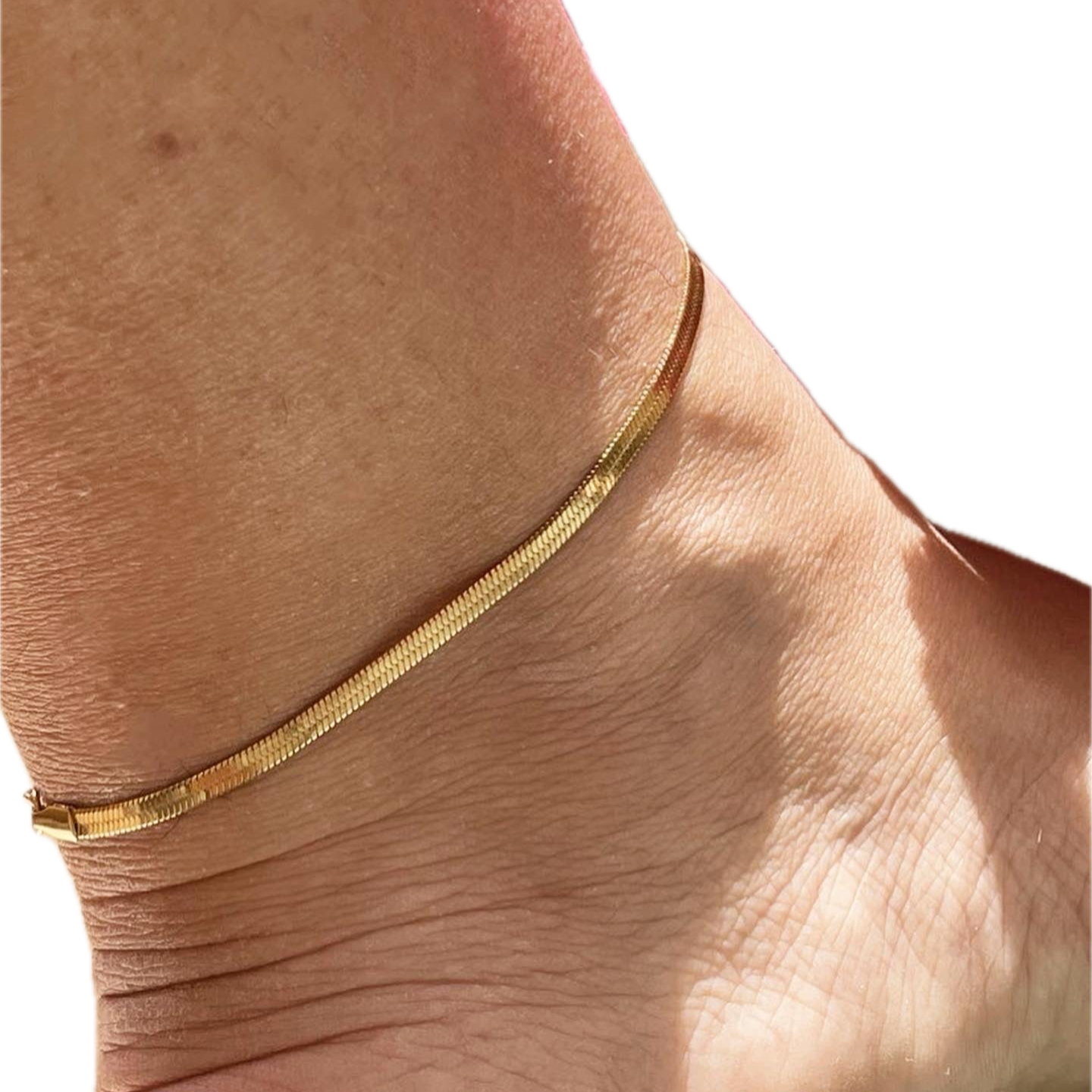 Cavigliera snake piatta in 2 colori