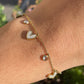 Bracciale cuori perlati