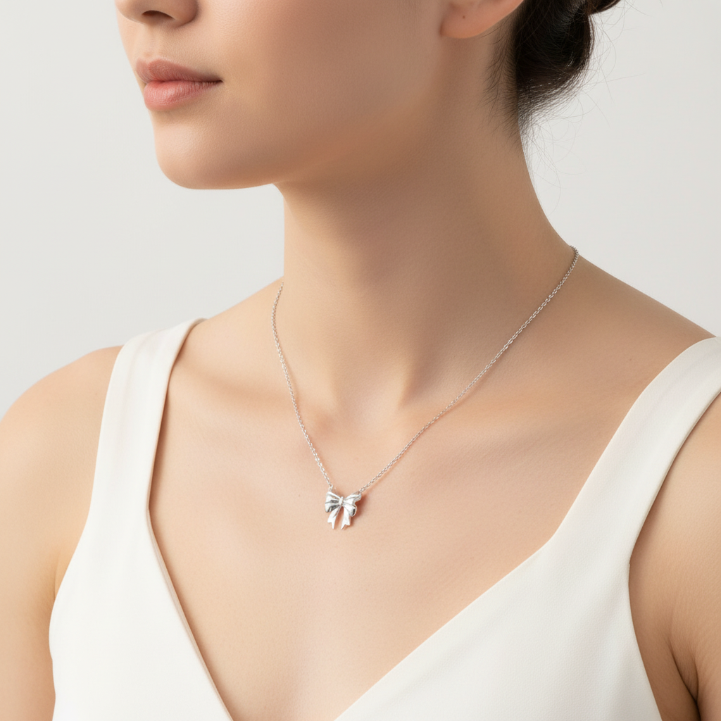 Collana fiocco in 2 colori