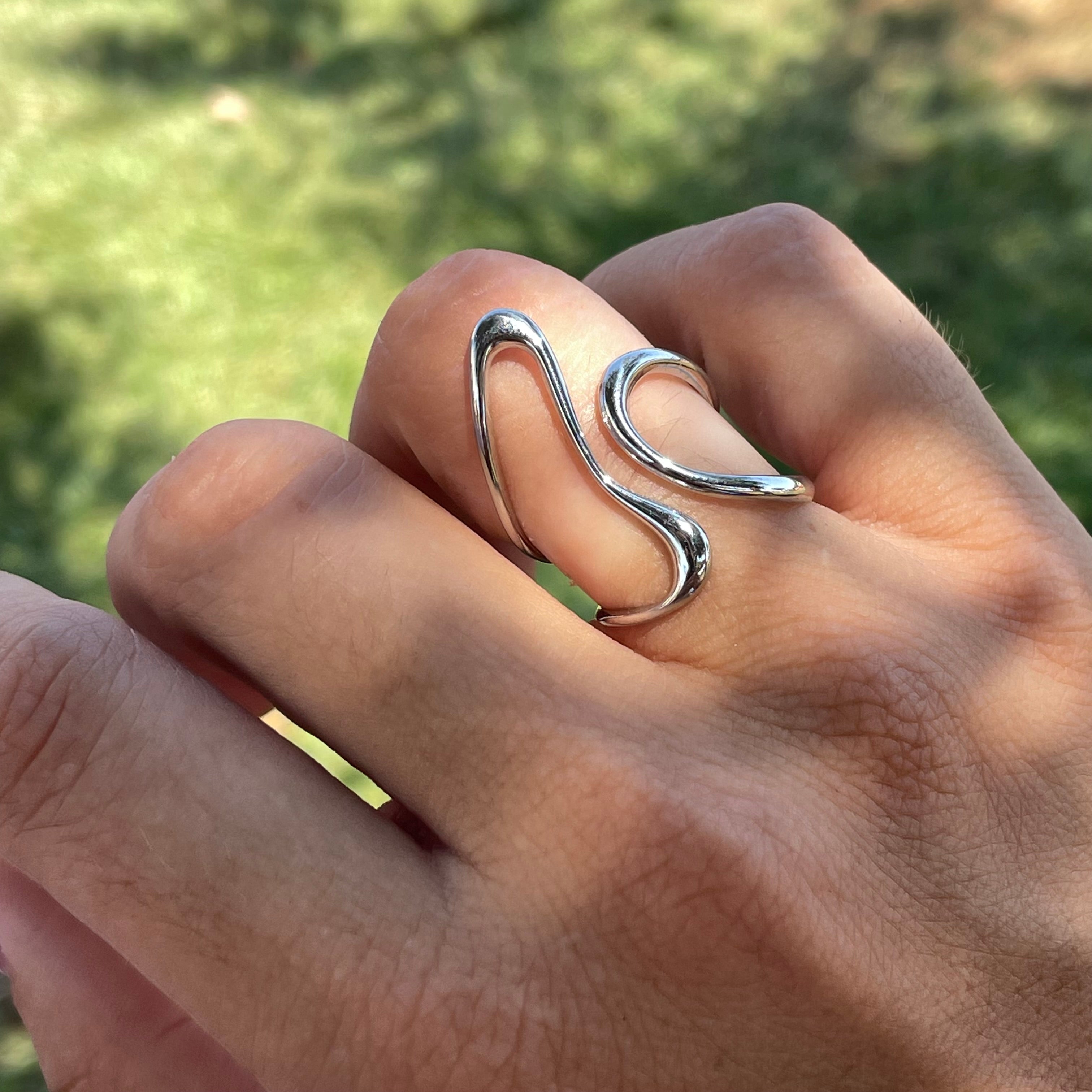 Anello onda in 2 colori