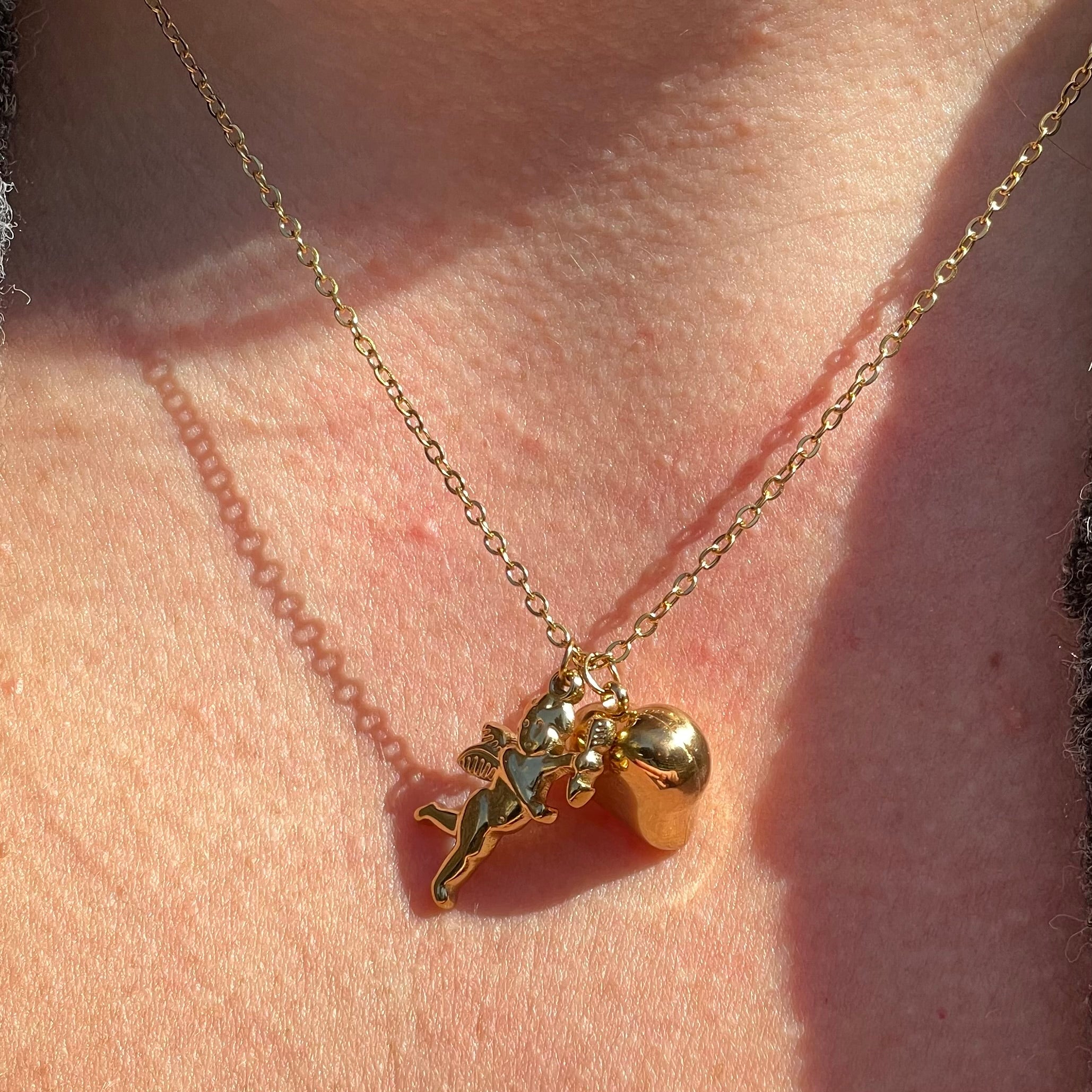 Collana cupido e amore in 2 colori