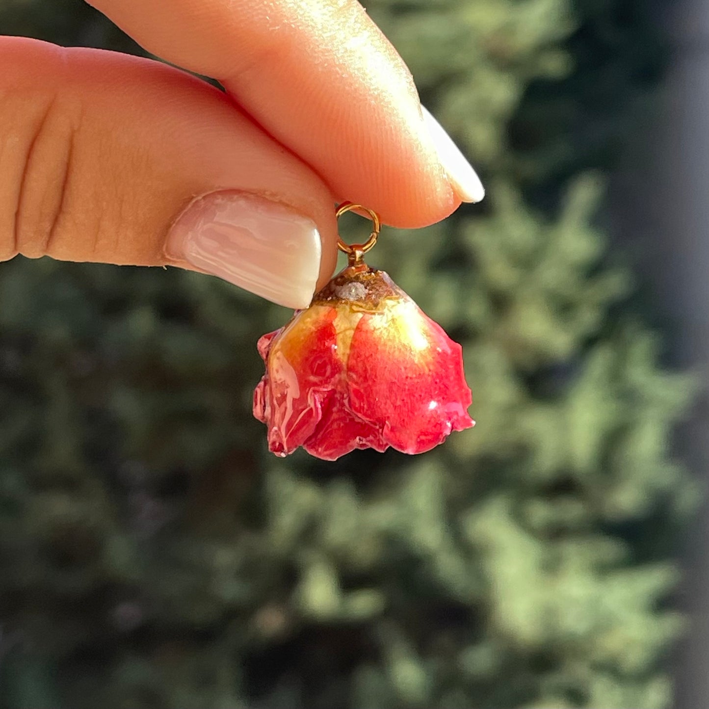 Charm Bocciolo di rosa vera